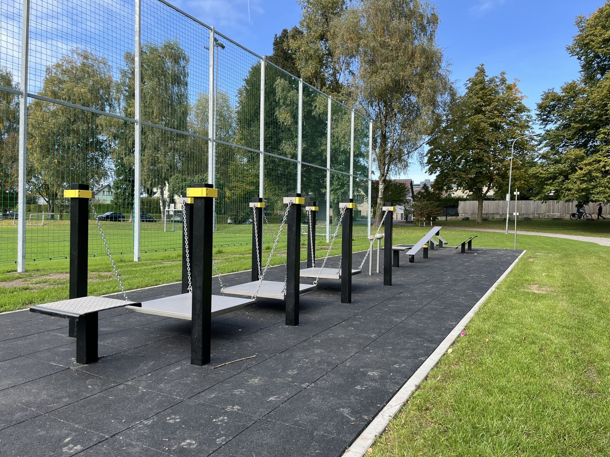 Auch Motorikübungen können im neuen Park gemacht werden.