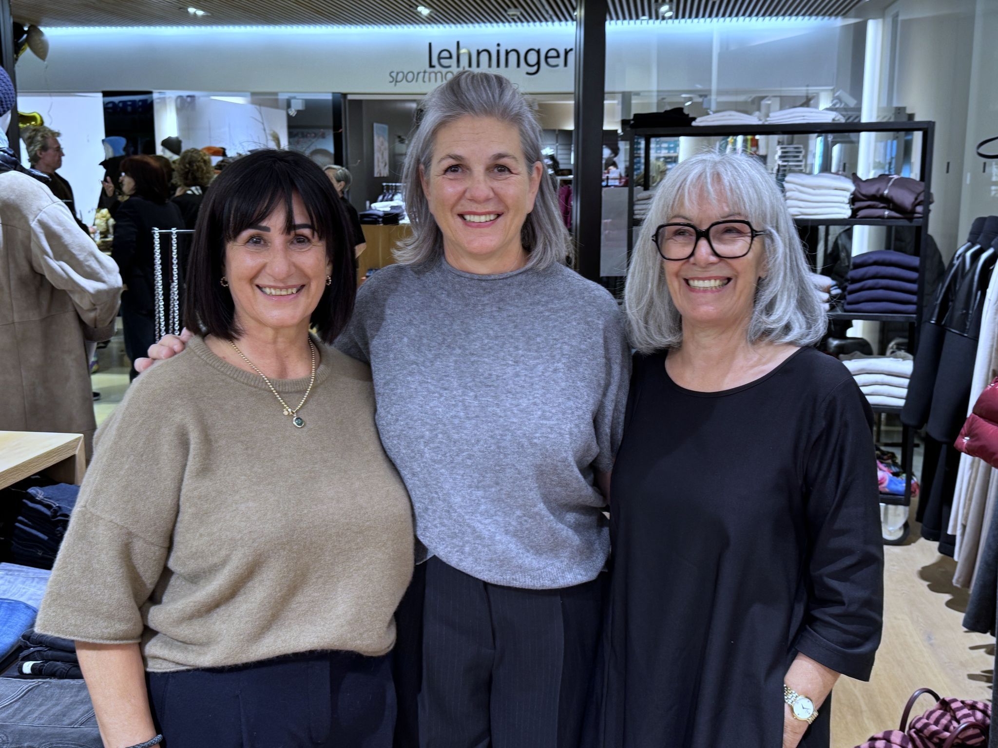 Brigitte Marte, Beate Lehninger und Manuela Geissmann (Sport und Mode Lehninger).
