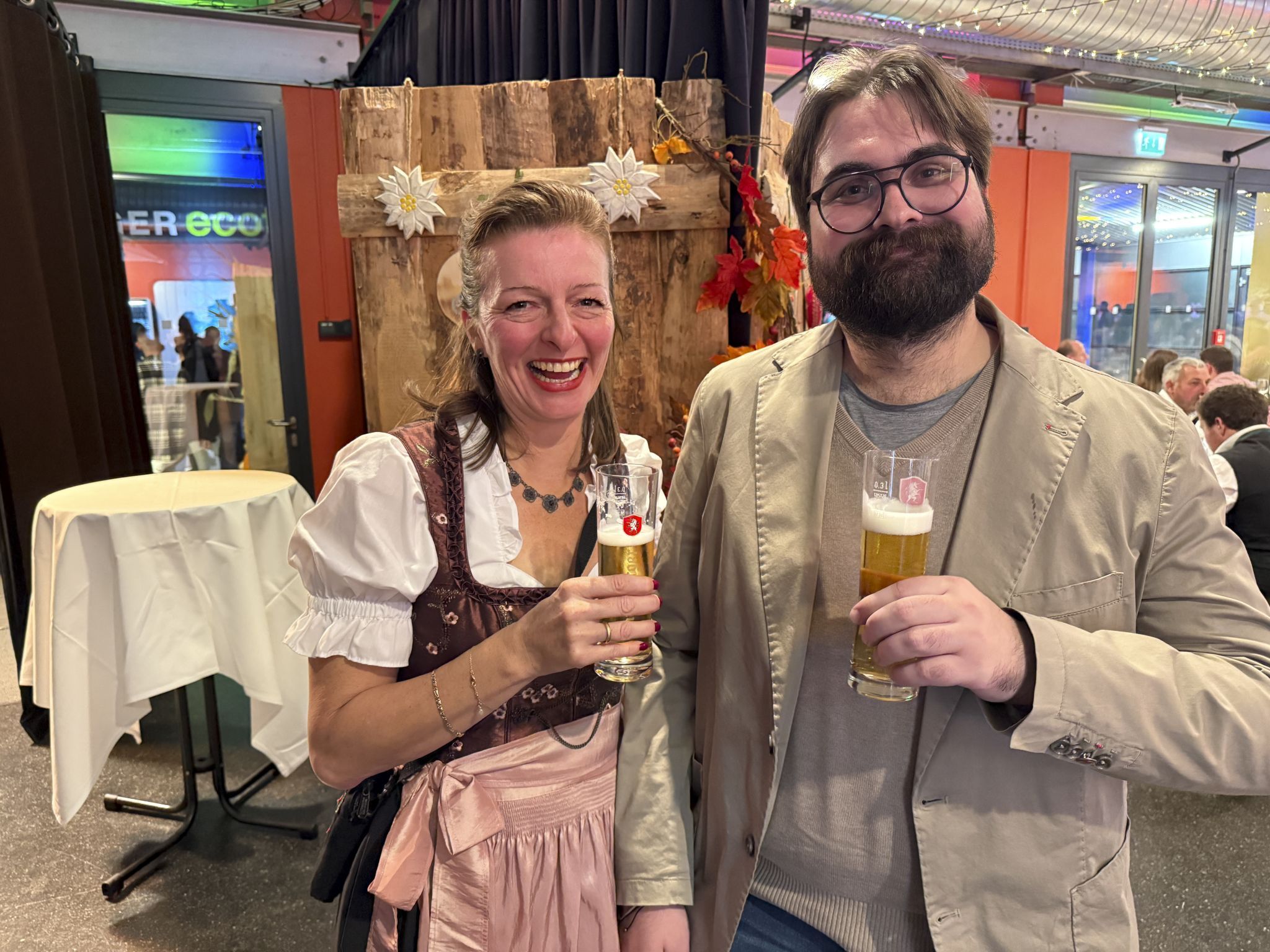 Angeline Flatz und Lukas Werle in Feierstimmung