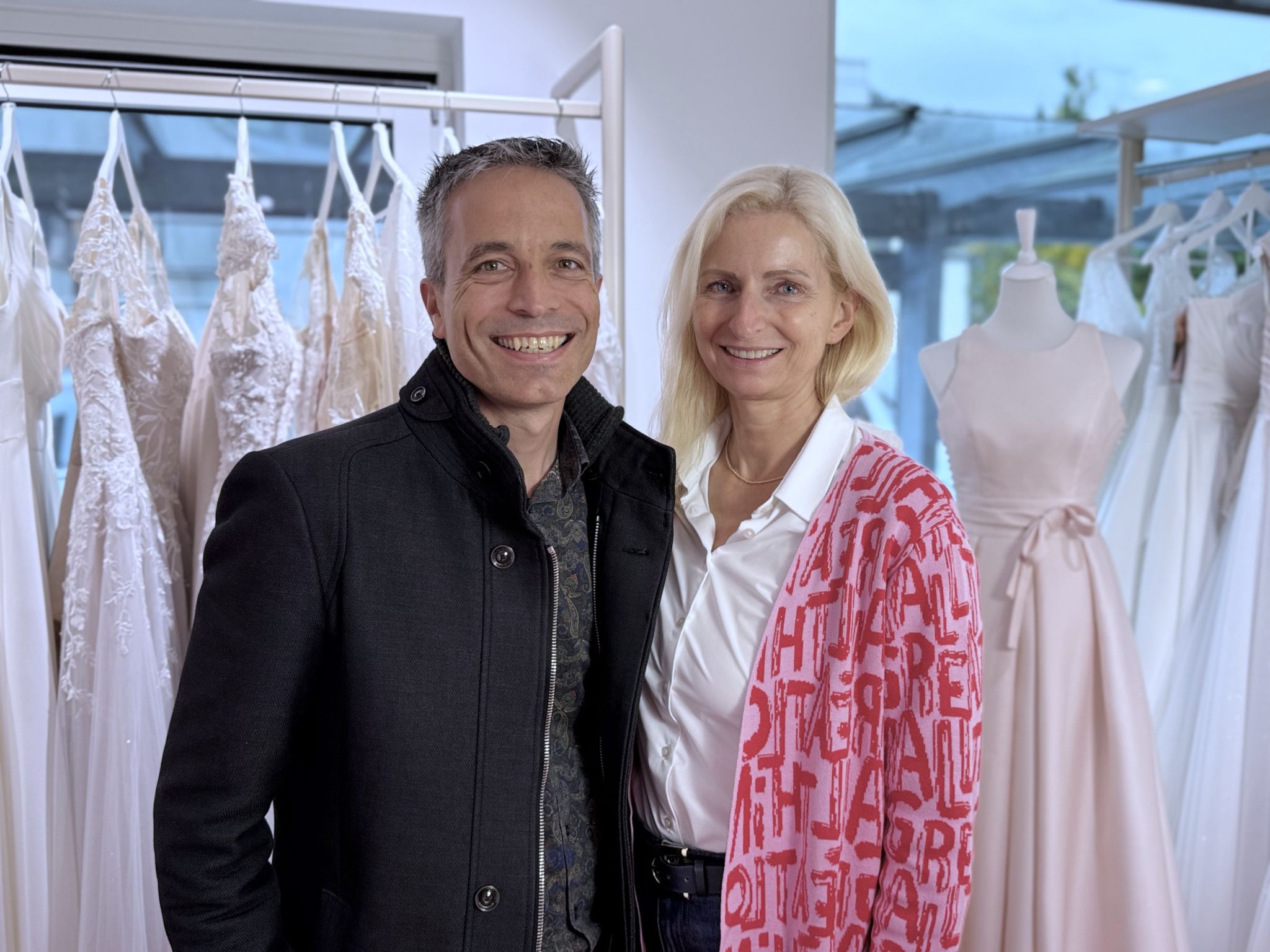 Wige-Obmann Clemens Seewald und Bettina Blenk (Seewald Ofenbau).