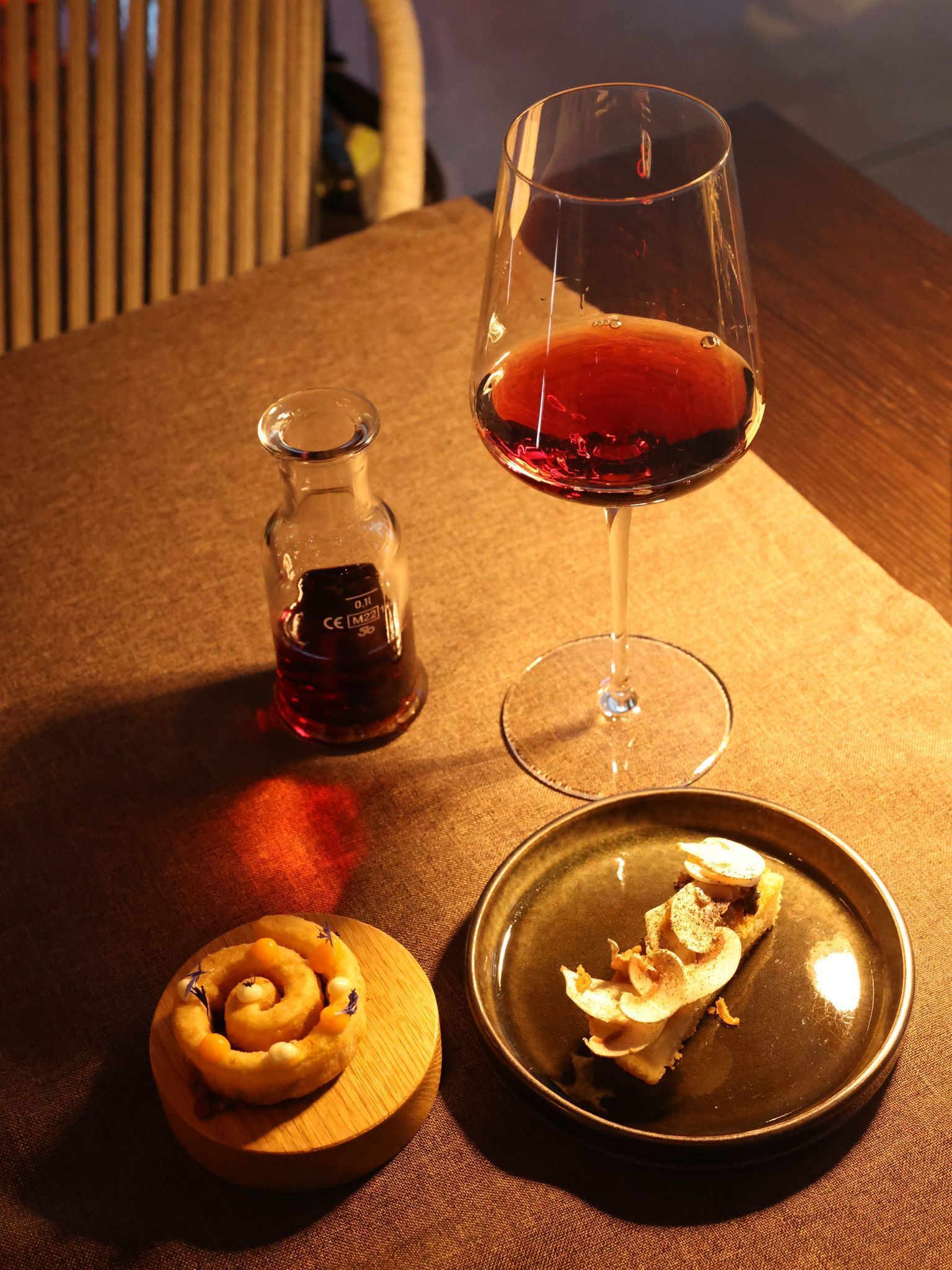 Snacks: Champignonbrioche  und Beeftatar (
