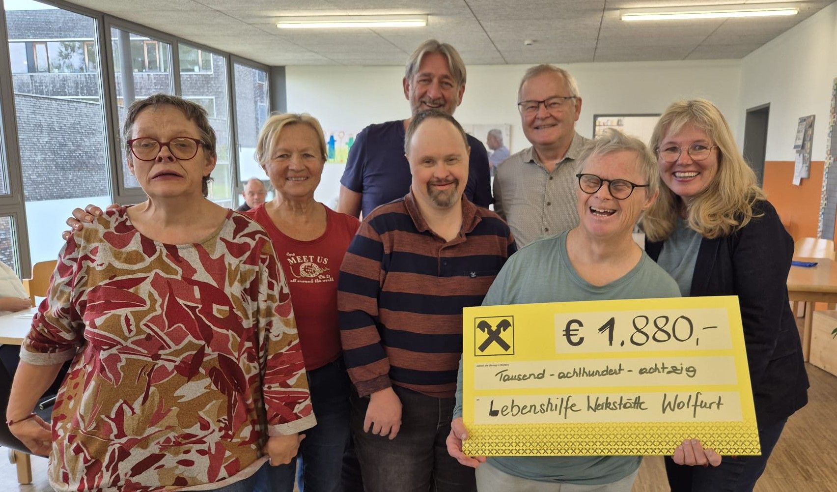Die Spende an die Werkstätte der Lebenshilfe Wolfurt konnte bereits übergeben werden. (Foto: NAM)