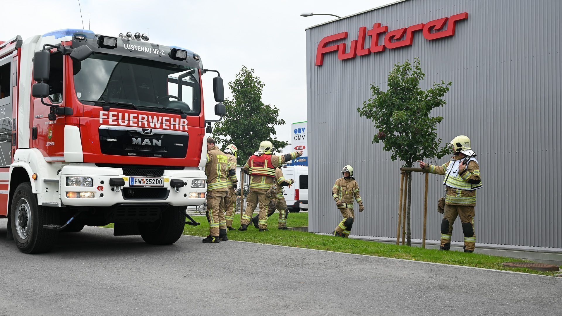 Am Samstagnachmittag probte die Feuerwehr Lustenau den Ernstfall bei der Firma Fulterer.