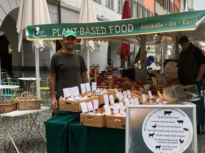 Verkauf am feldkircher Markt.