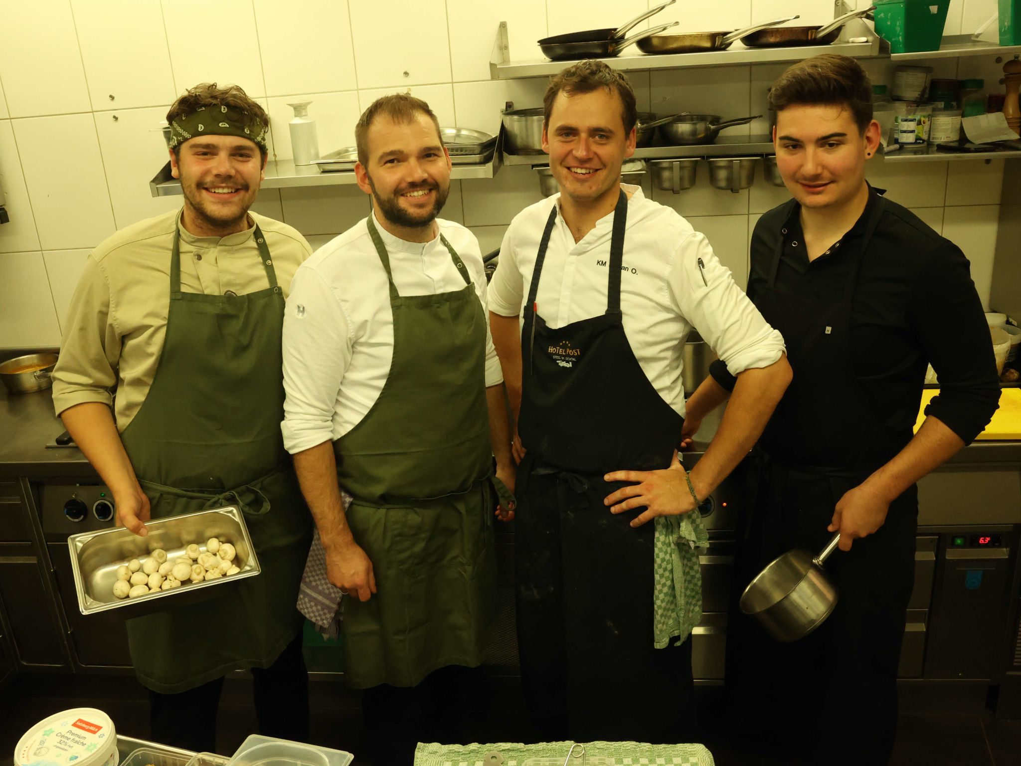 Moritz Huber, Pascal Lang, Florian Obwegeser und Elias Keckeis.