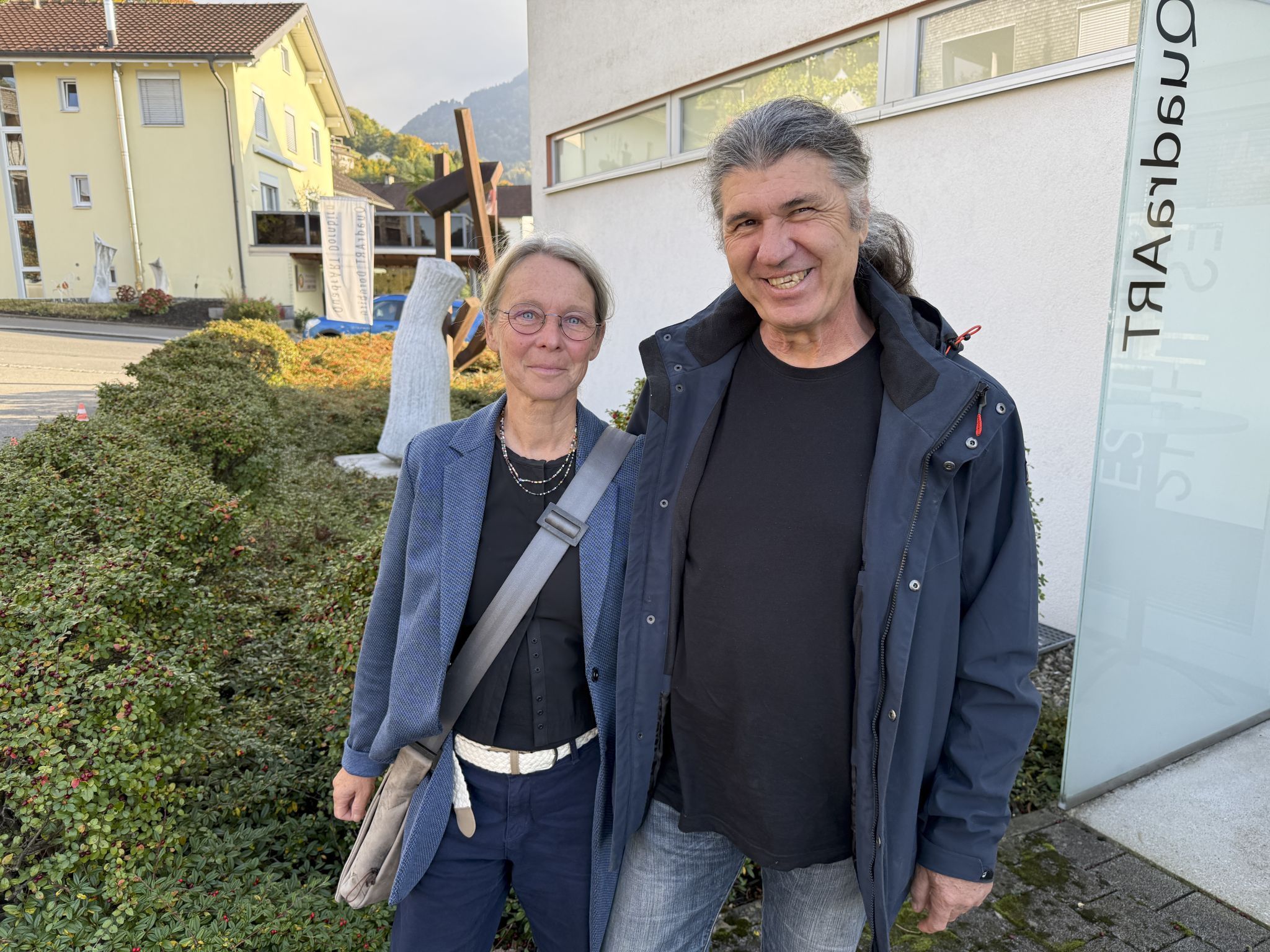 Bria und Christoph Heinzle kamen in die Galerie QuadrArt