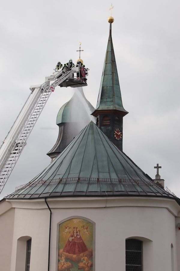 Spektakuläre Abschluss-Übung der Ortsfeuerwehr in Bildstein.