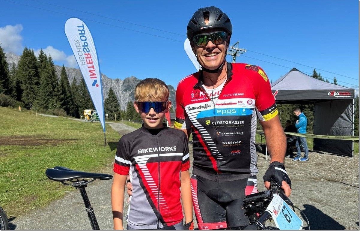 Christoph Kleboth mit seinem Sohn Jakob.