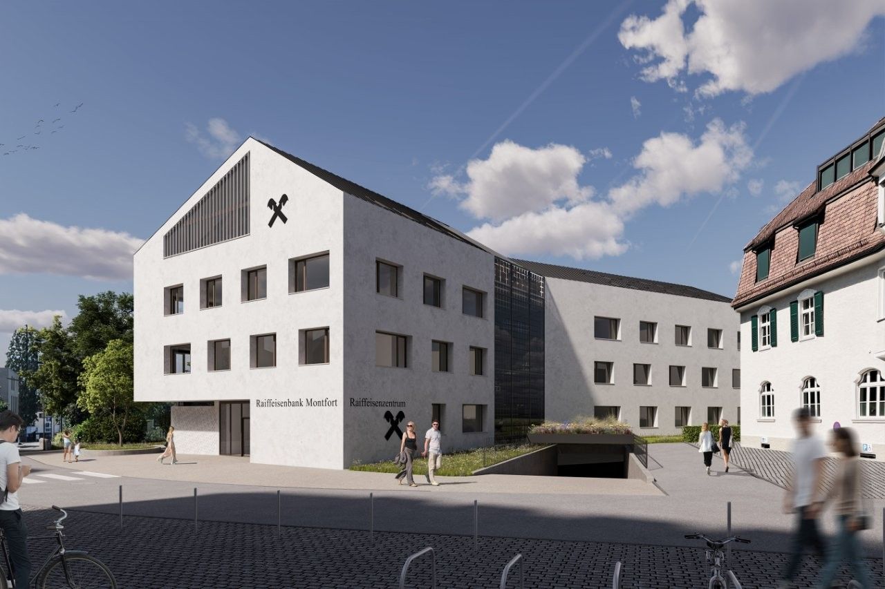 So schaut das neue Raiffeisenzentrum in Rankweil dann aus.