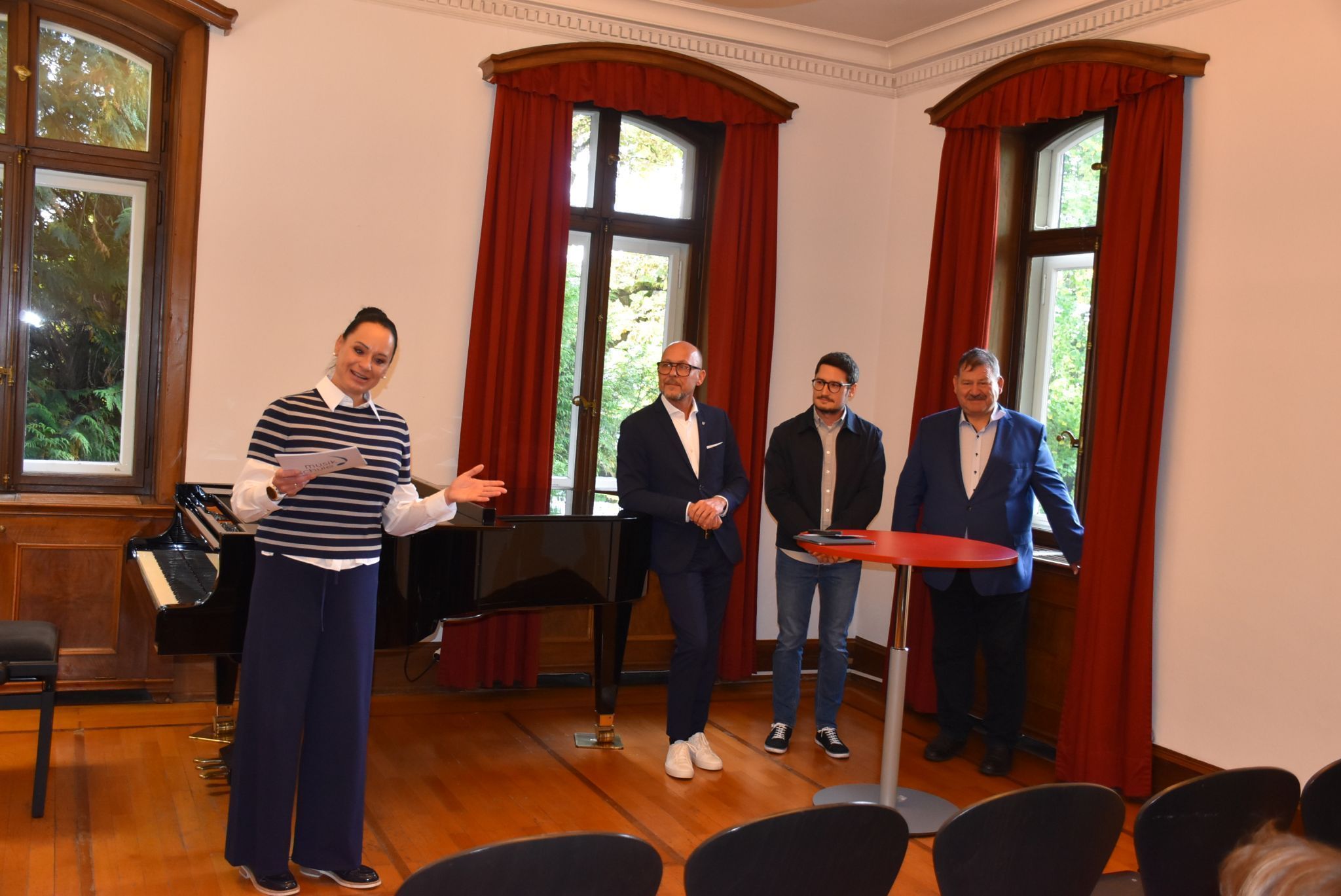 Dir. Bettina Wechselberger, Bgm. Michael Ritsch, Florian Guggenberger, Stadtrat Hubert Kinz bei der Pressekonferenz