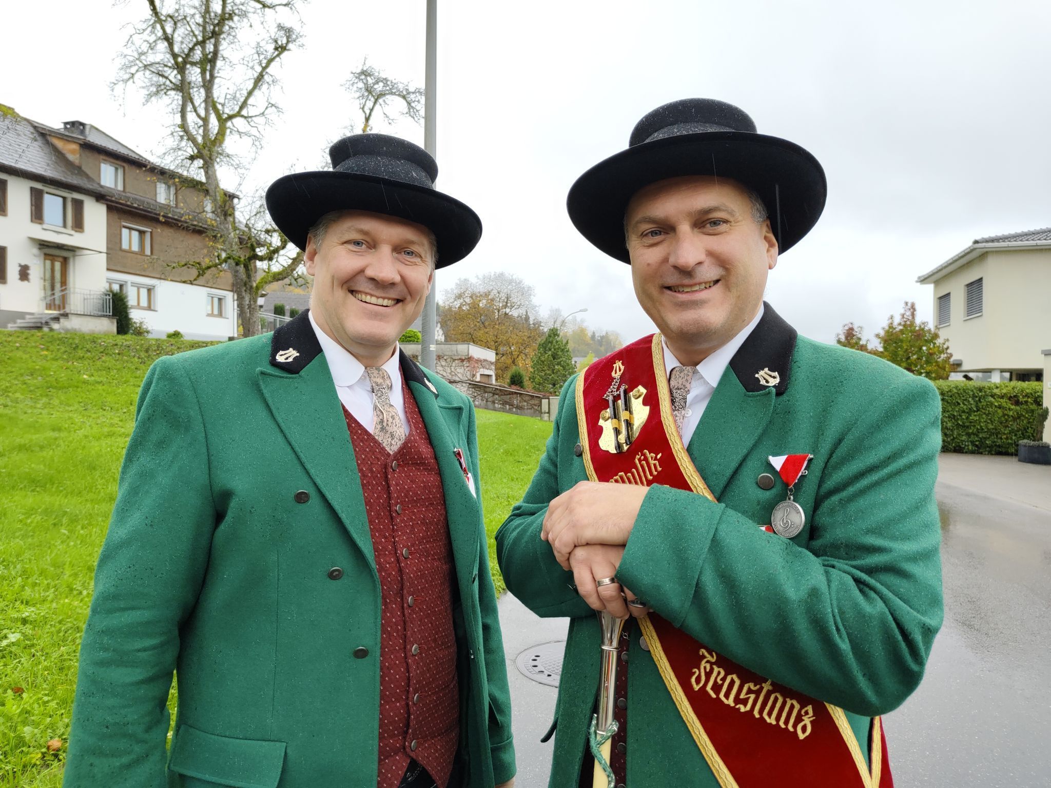 Musikverein Frastanz Obmann Johannes Decker und Kapellmeister Martin Madlener.