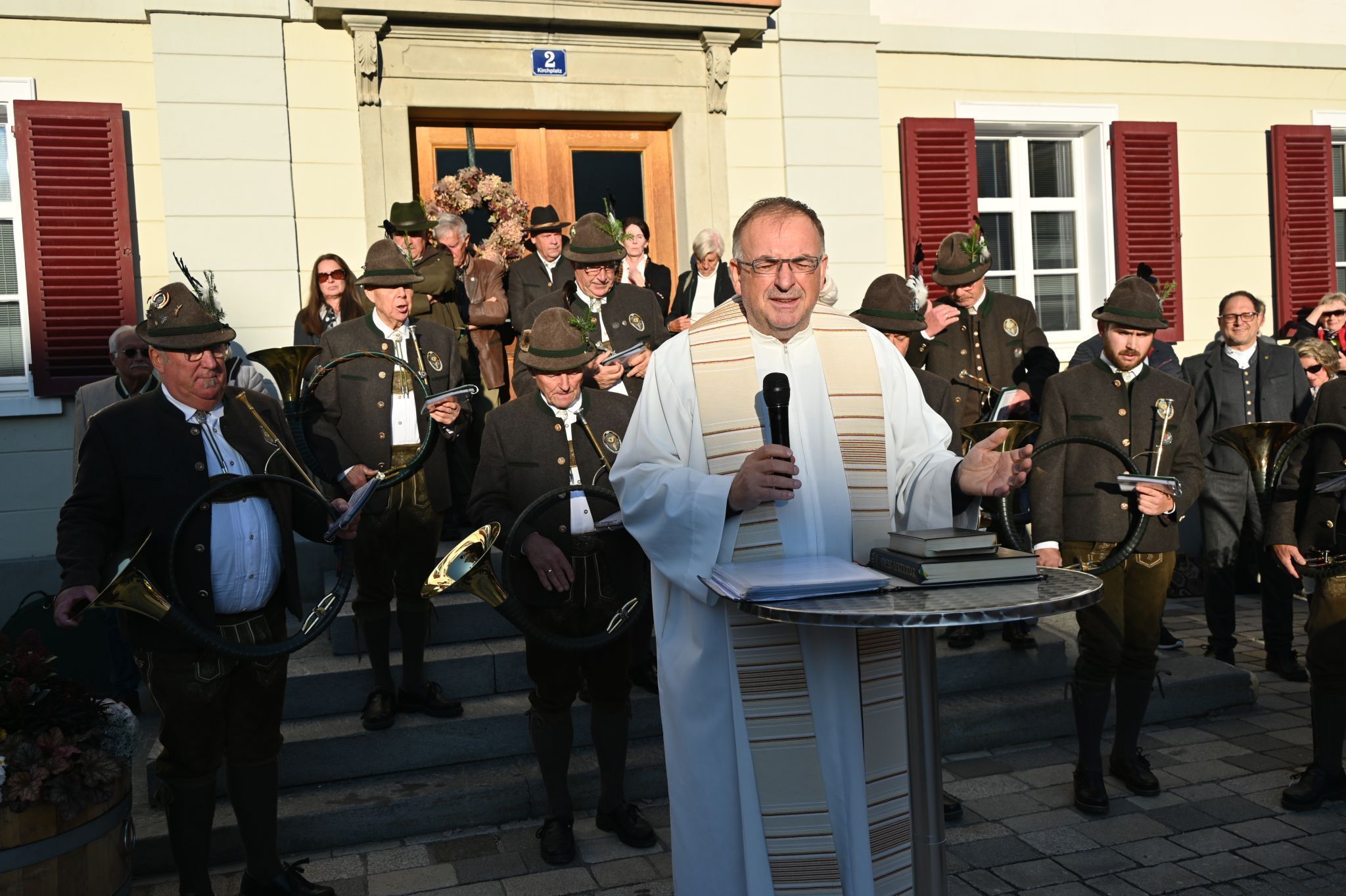 Pfarrer Hans Tinkhauser hielt die Hubertusandacht.