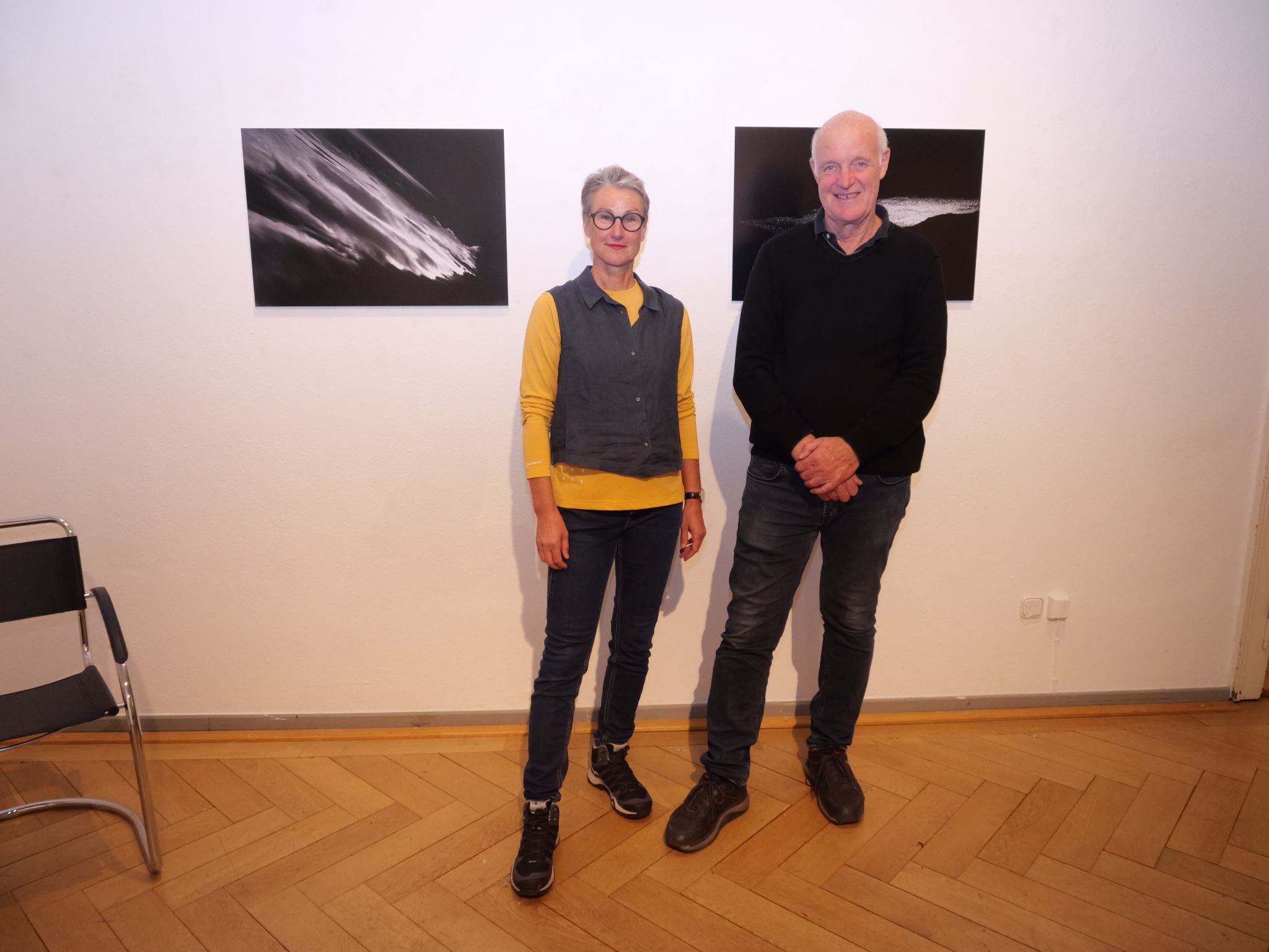 Sabine Morgenstern und Hermann Präg präsentierten Kunst aus Schwarz-Weiß-Fotografien.