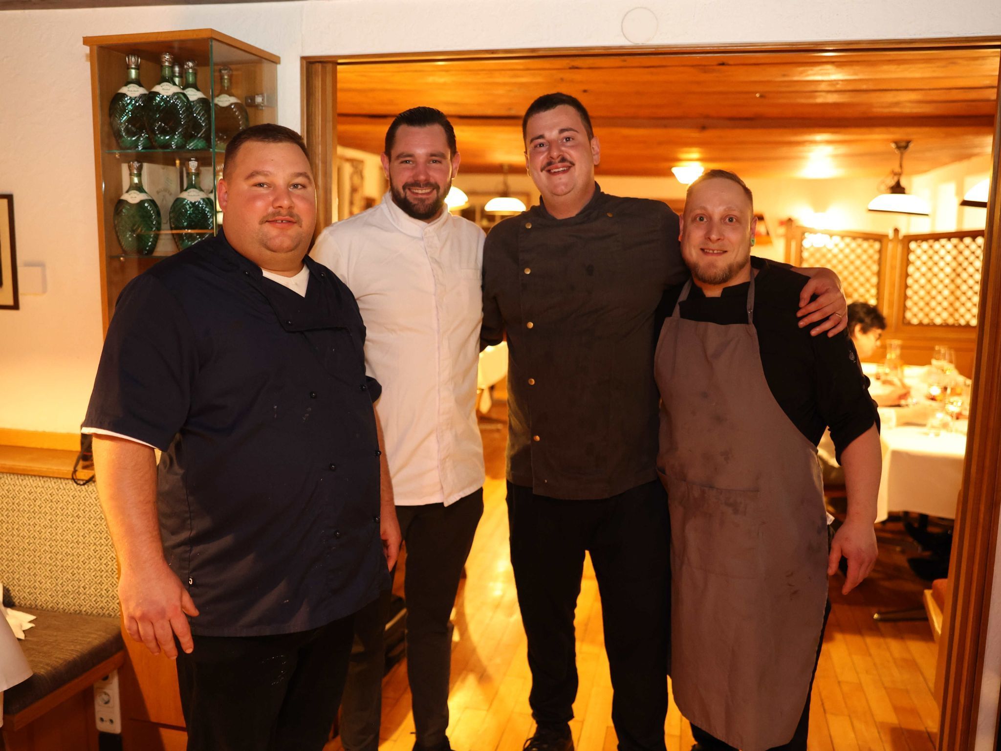 Köche Sebastian Friedrich, Loris Wolpert, Mario Fitzek und Dave Möller..