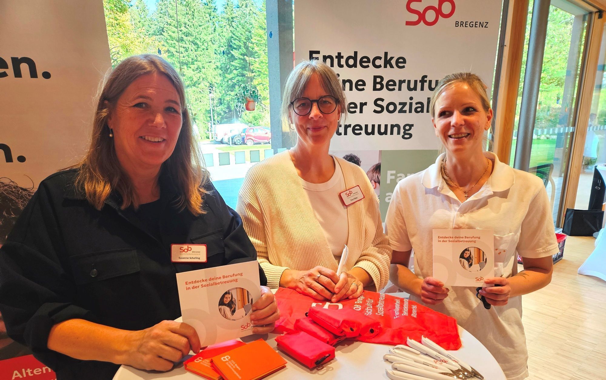 Beim Stand der Schule für Sozialbetreuungsberufe (SOB Bregenz) gab es alle Informationen über die fachspezifische Ausbildung.