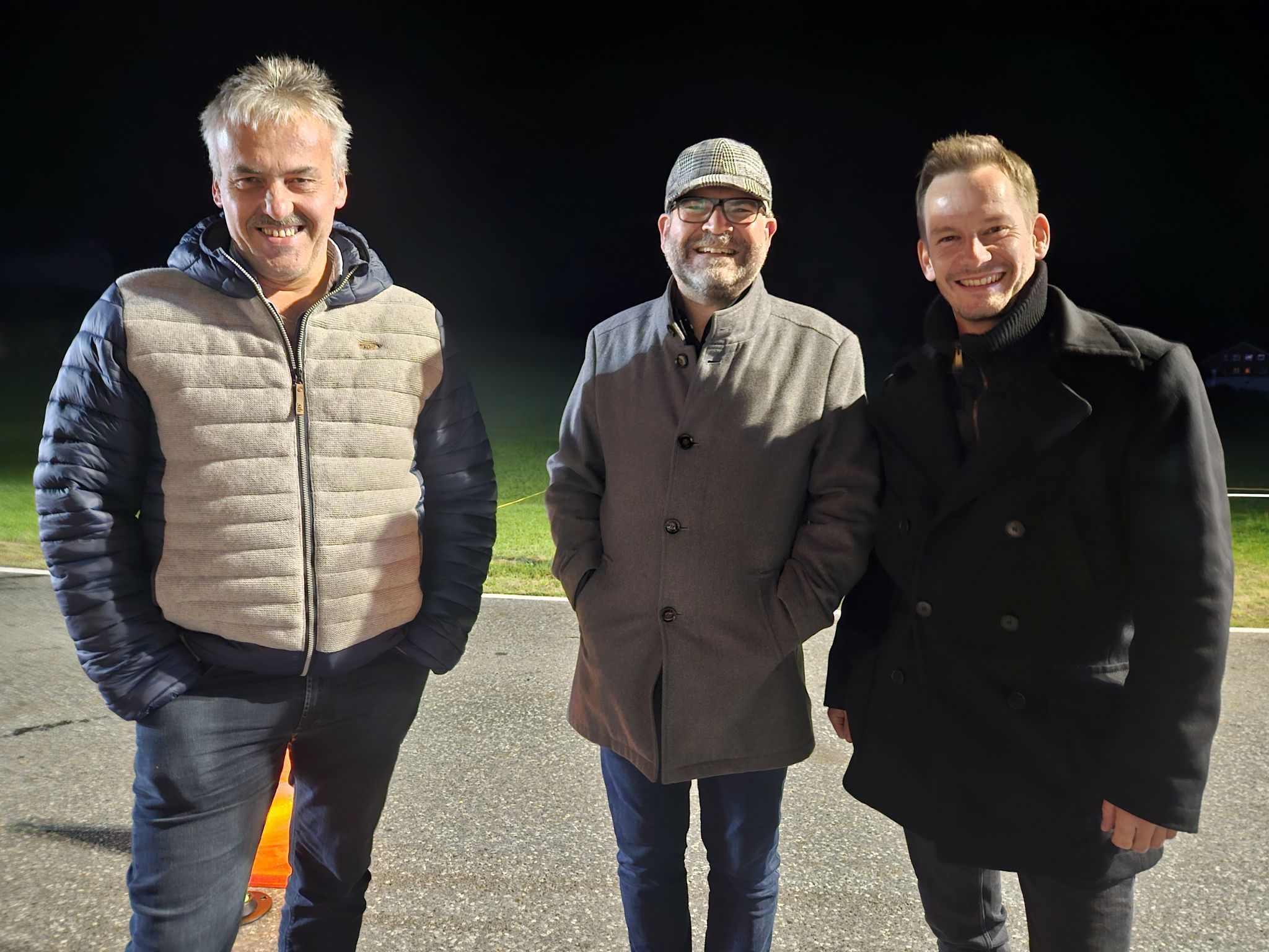 Die Bürgermeister Martin Bereuter, Gerhard Beer und Philipp Fasser zeigten sich an der Kreisübung interessiert.