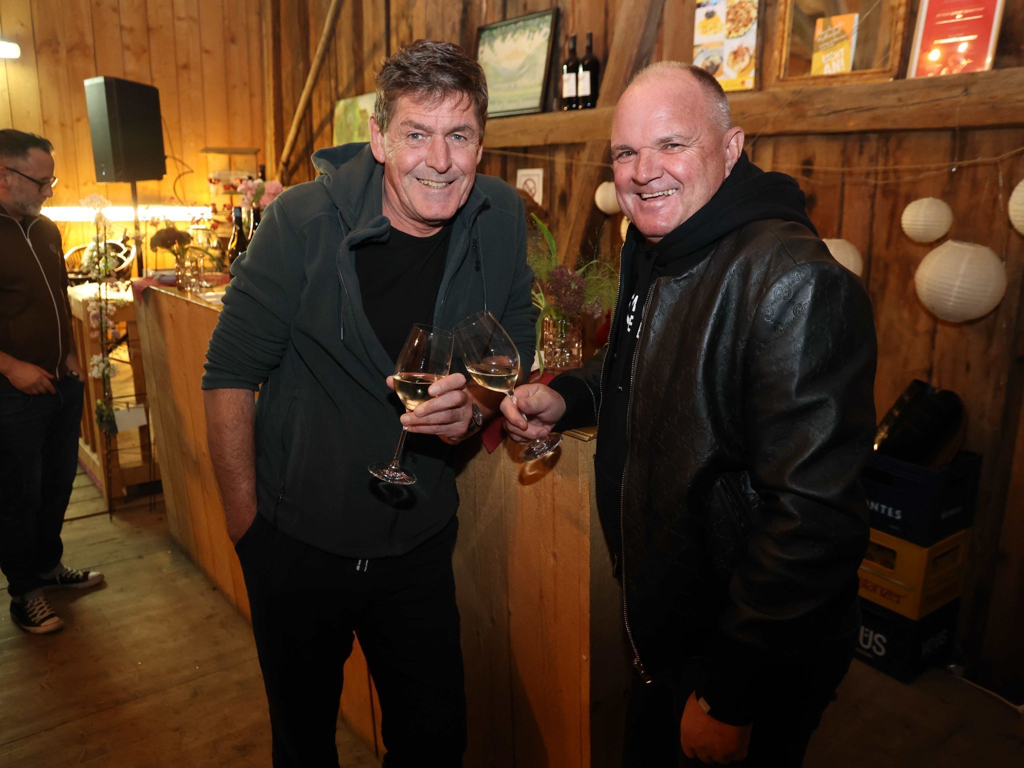 Kabarettist Jörg Adlassnigg und Baumeister Wolfgang Mähr.