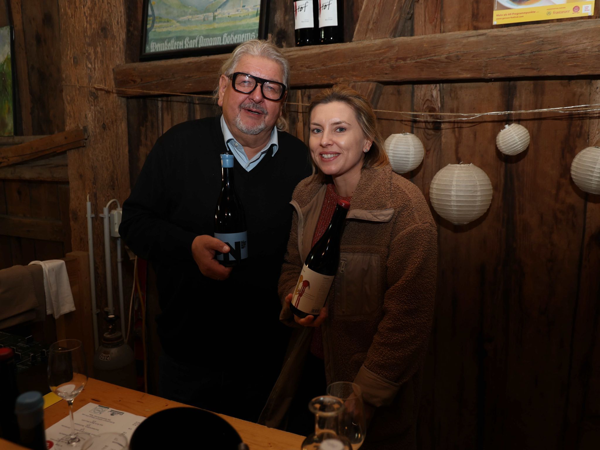 DJ und Weinhändler Thomas Würbel mit Winzerin Kathrin Sommer.
