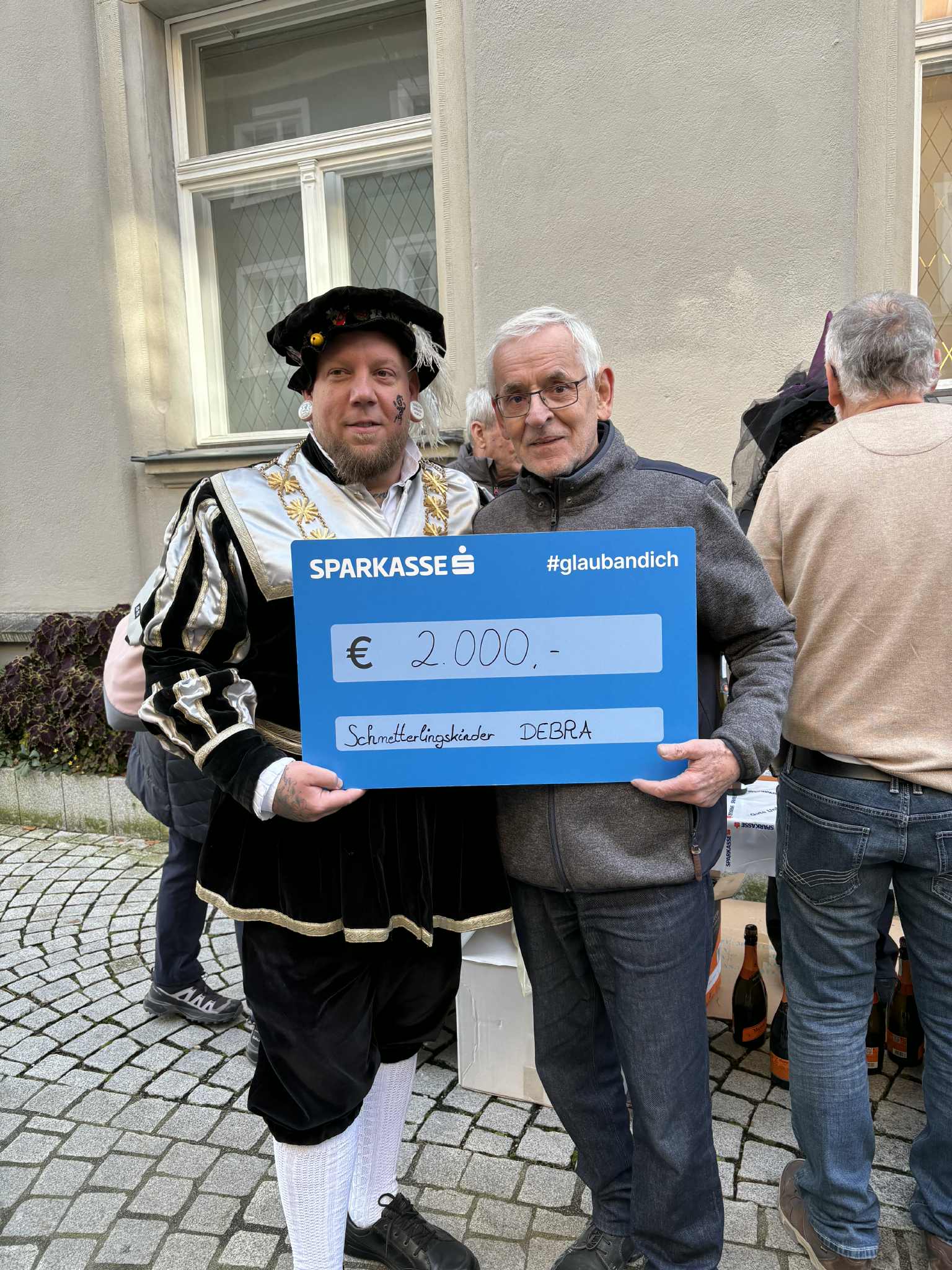 Spältabürger Feldkirch Präse Matthias Fazekas mit Quadro Ernst.