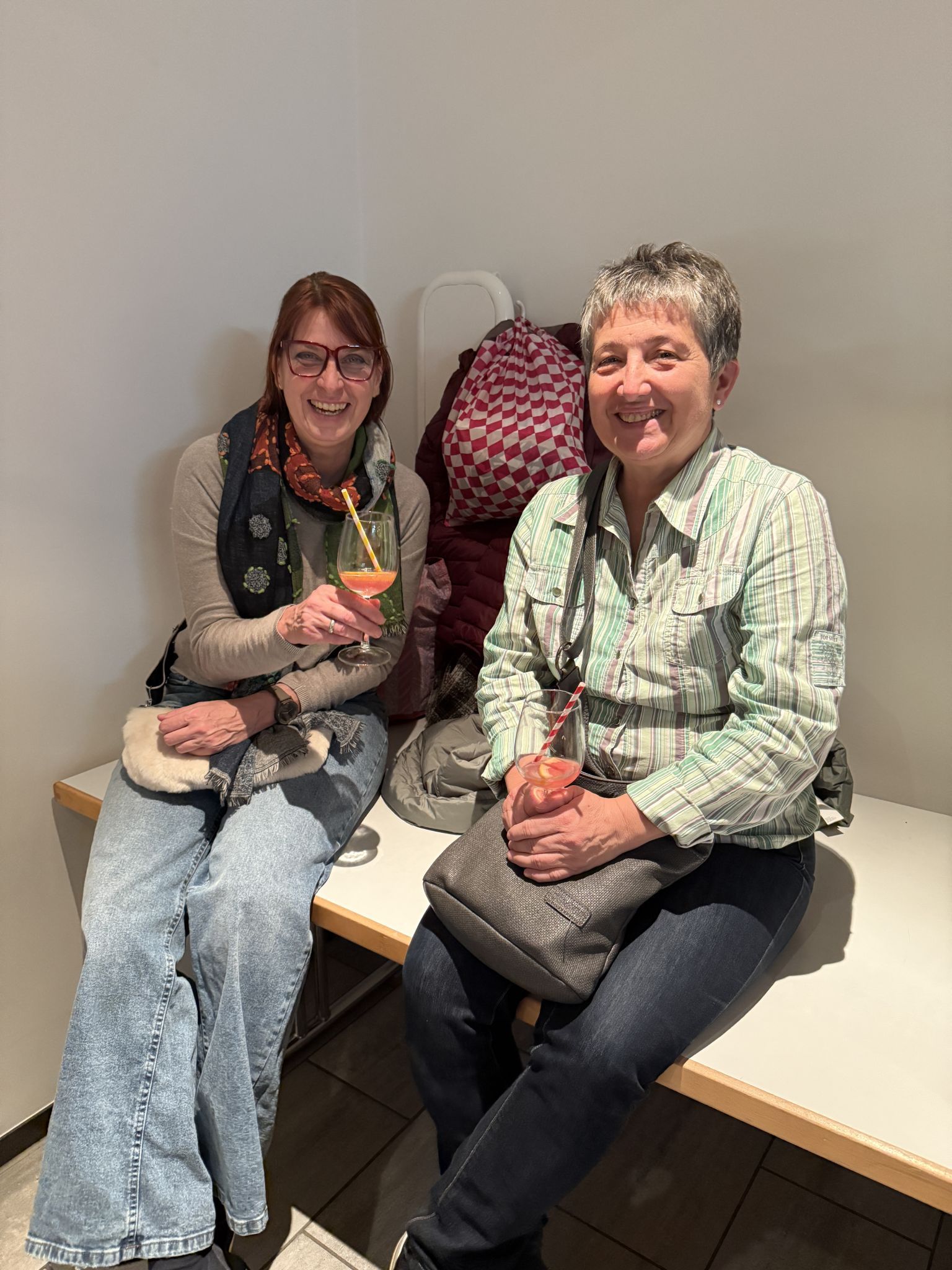 Kurze Pause nach dem Shopping