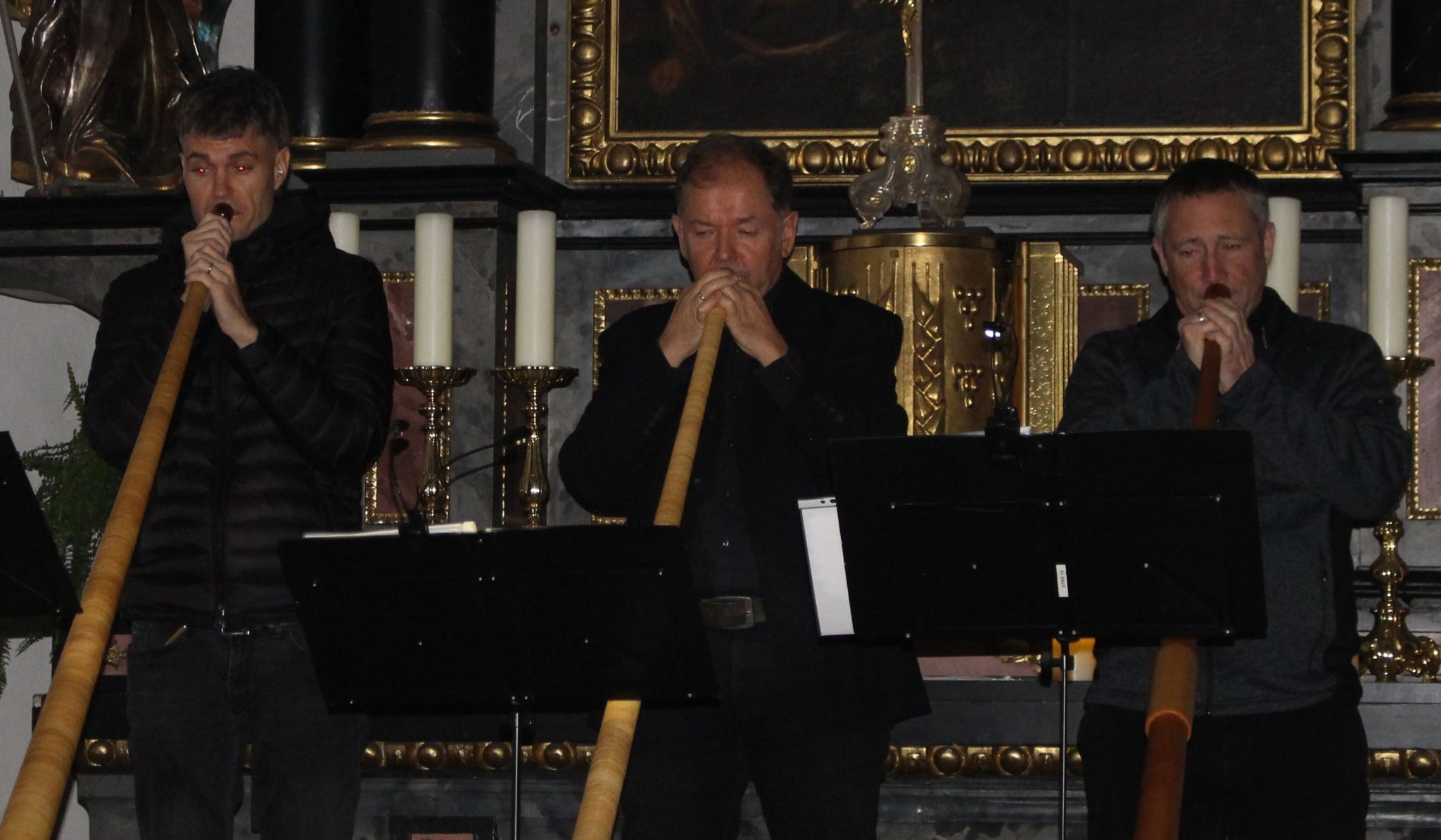 Ernst Gratzer und Peter Kranabetter sowie „Ersatzmann“ Fabian Hussl begeisterten ihr zahlreiches Abendklang-Publikum.   