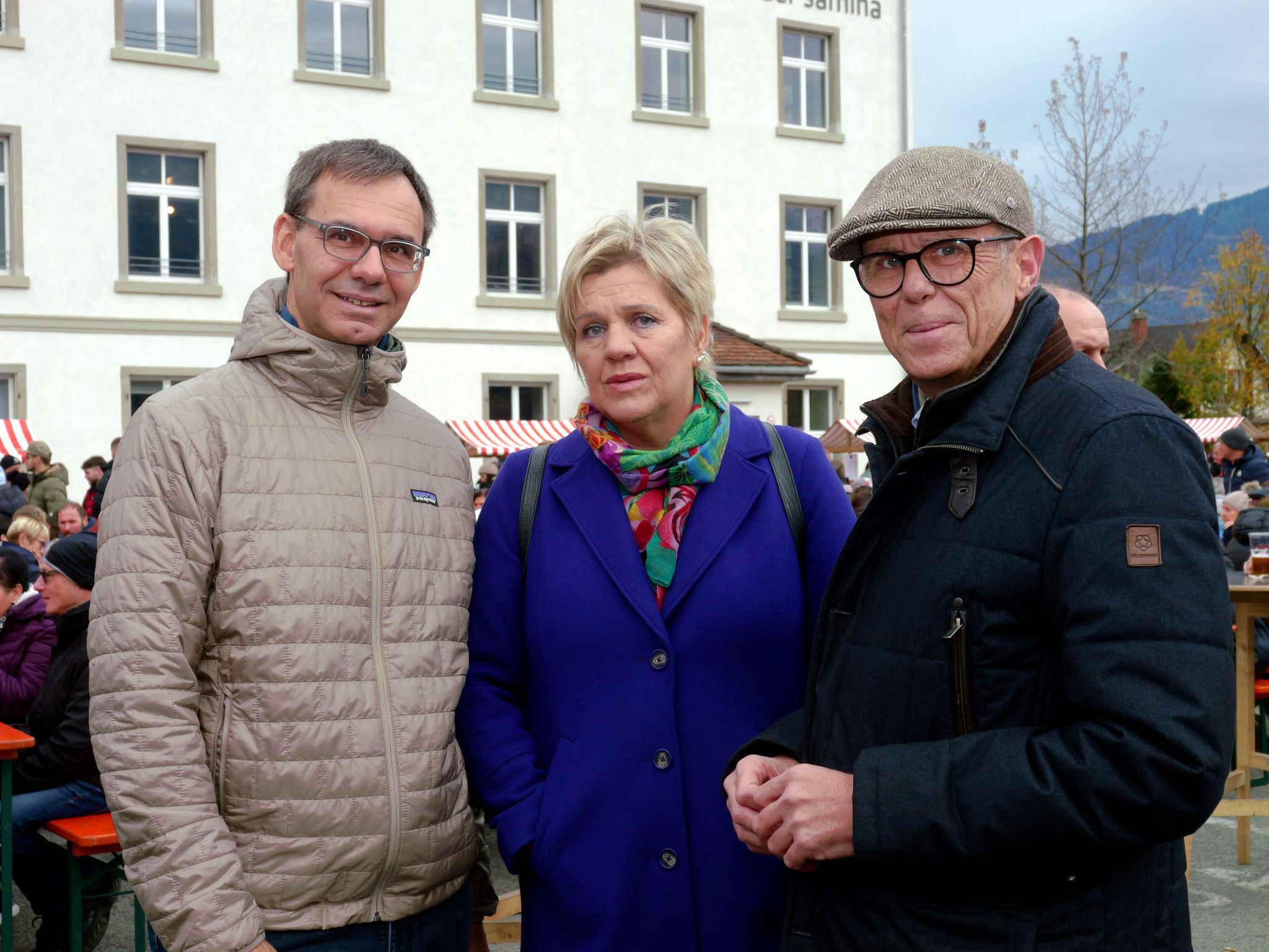 Landeshauptmann Markus Wallner, Vizebürgermeisterin Michaela Gort und Bürgermeister Walter Gohm.