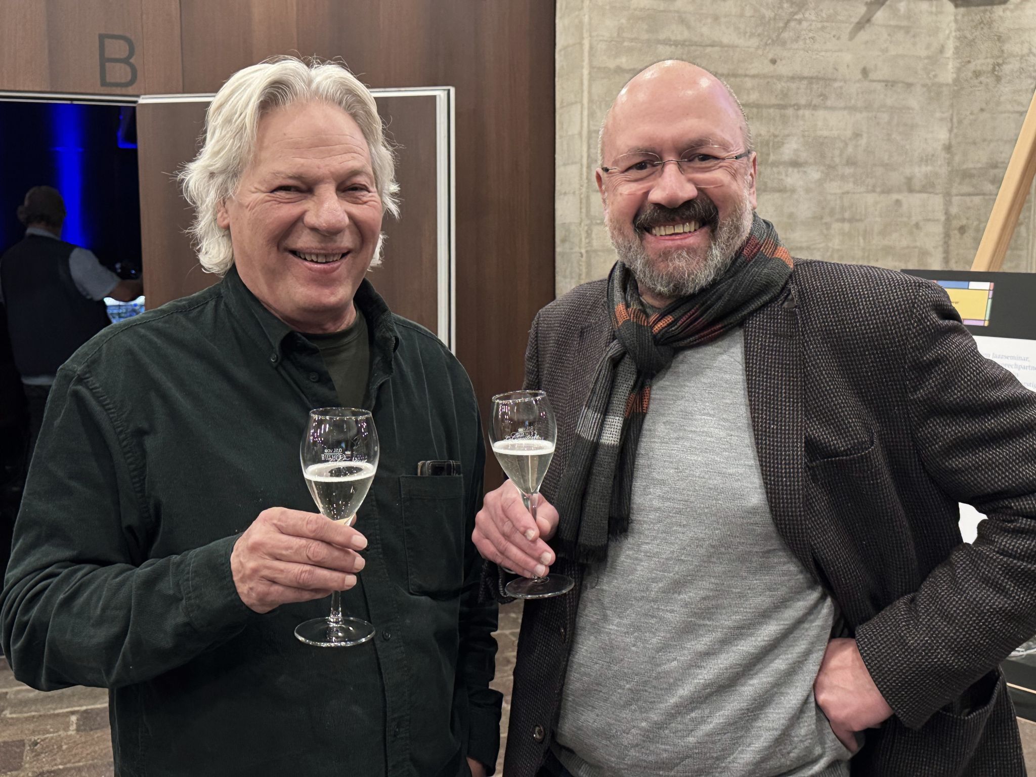 Musikerkollegen: Wolfgang Verocai und Bernie Weber.