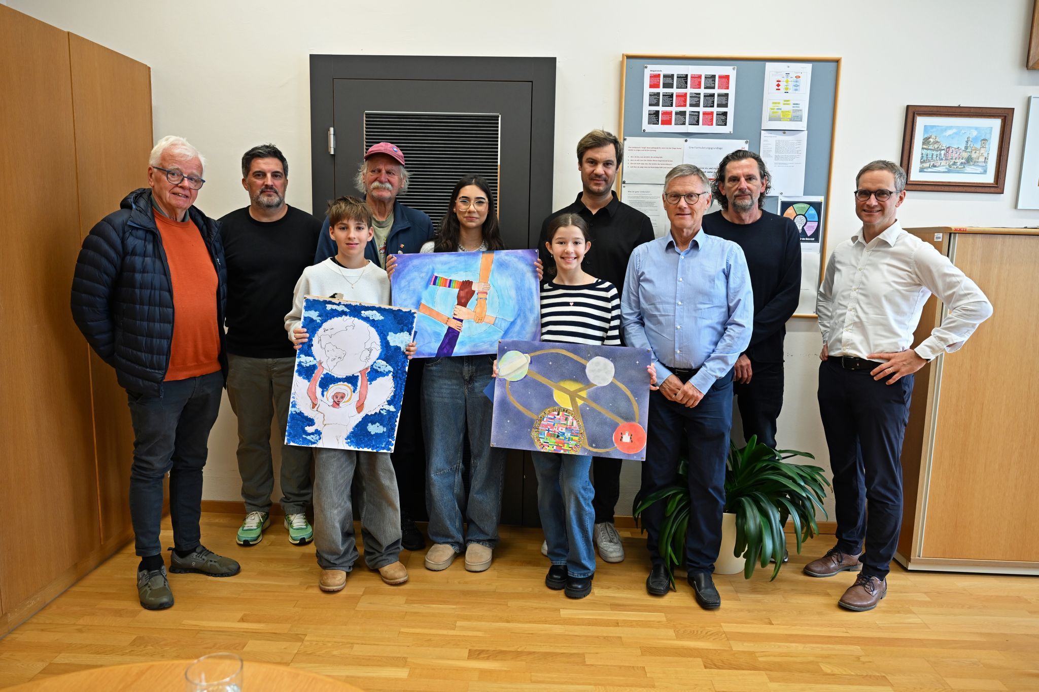 V. l. n. r.: Martin Rhomberg, Sascha Ratz, Julius Brenndörfer, Helmut King, Lisa Vasic, Lina Fussenegger, Stefan Gander-Schwarzenauer, Michael Jonas, Marty Rauch, Christof Bohle.