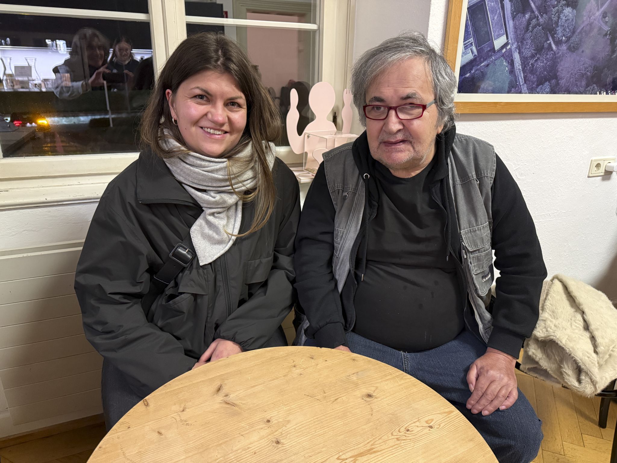 Künstler Rainer Rainer kam mit seiner Tochter Mara ins Künstlerhaus