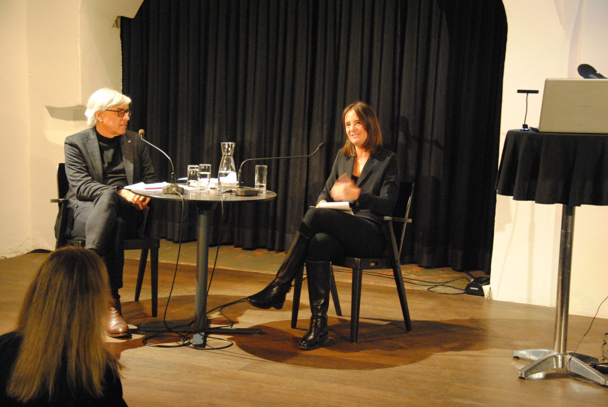 Tangenten-Obmann Peter Bilger diskutierte eindrucksvoll mit Martina Heßler