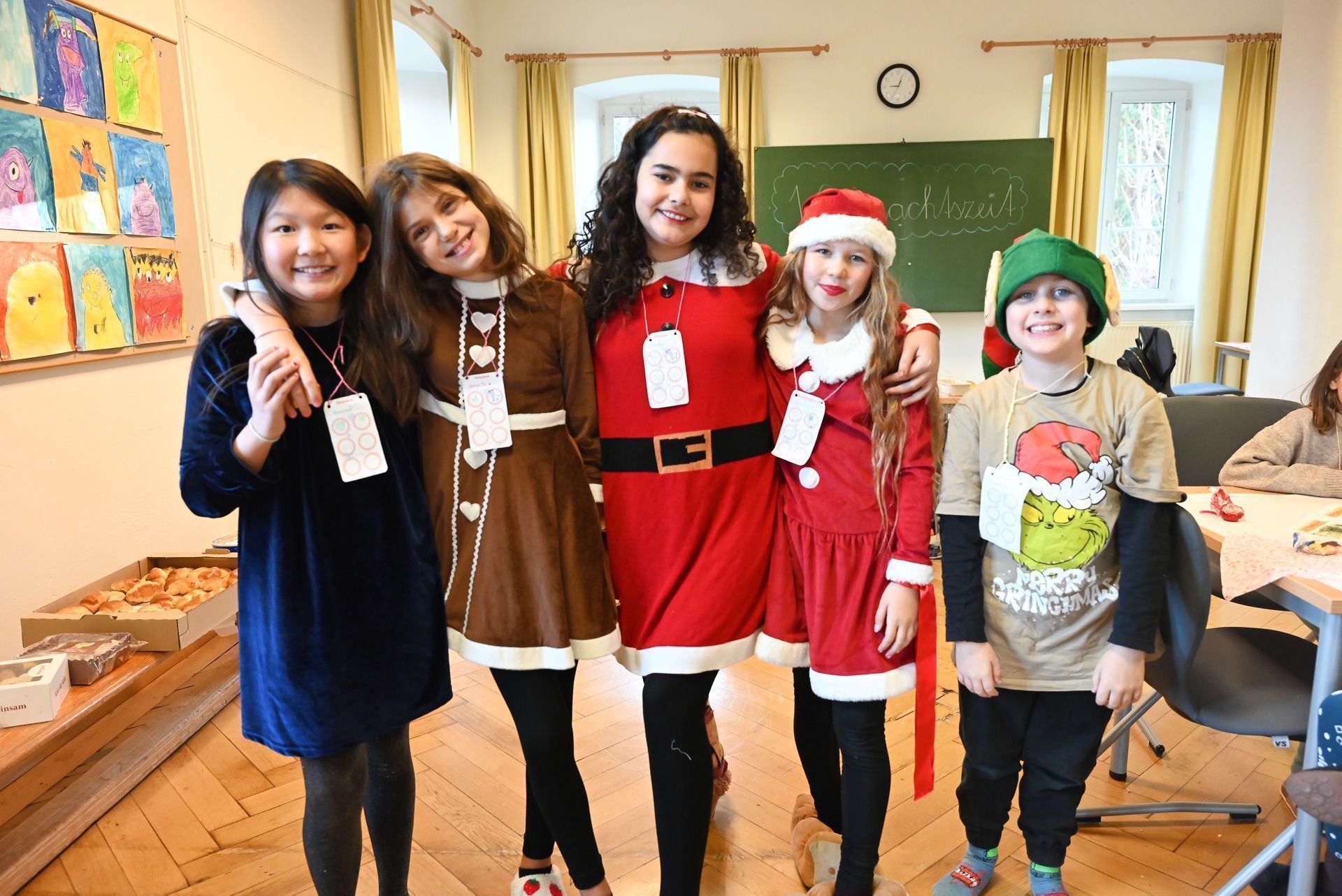 Hannah Jana, Emely, Adele und Mario waren schon sehr fleißig und haben sich eine kleine Stärkung gegönnt.