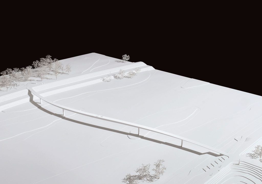 Neue Fuß- und Radwegbrücke über den Rhein