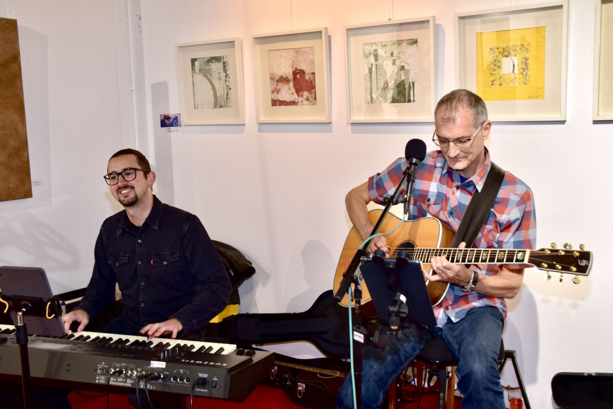 Musikalische Begleiter der Minissage: Stefan Mikic und Mike Rückner.