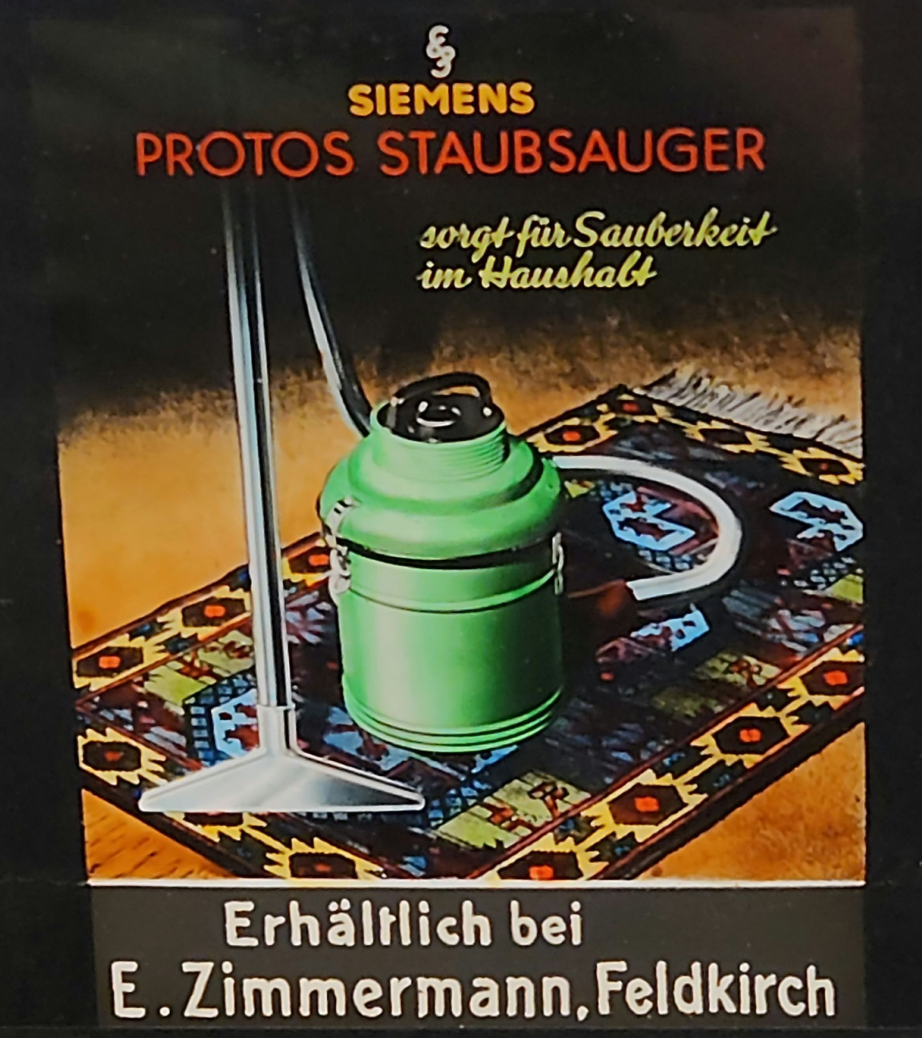 Die Werbung für einen Staubsauger der Marke „Siemens“ wurde ebenfalls im Kino als Werbung ausgesendet.