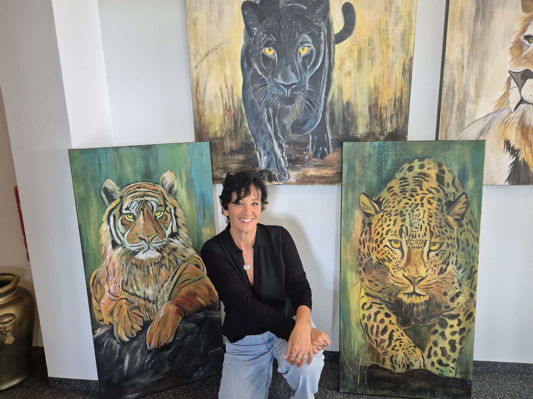 Nicht nur Landschaften, sondern auch Tiere gehören zu den Motiven, denen die Künslerin Raum gibt.  JH