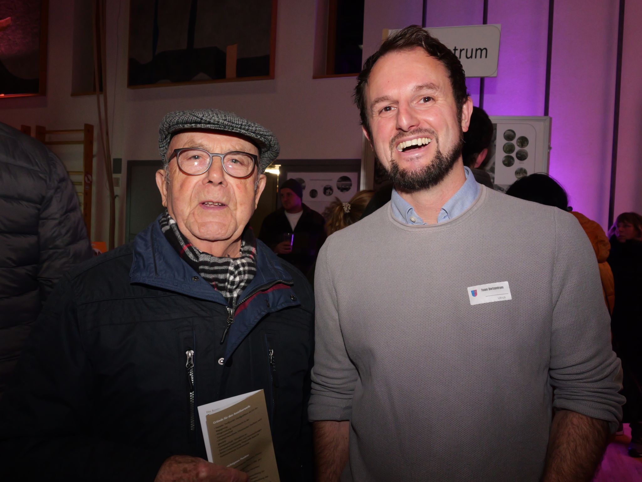 Johann Nußbacher und Ulrich Feistenauer tauschten sich über das geplante Dorfgasthaus aus.
