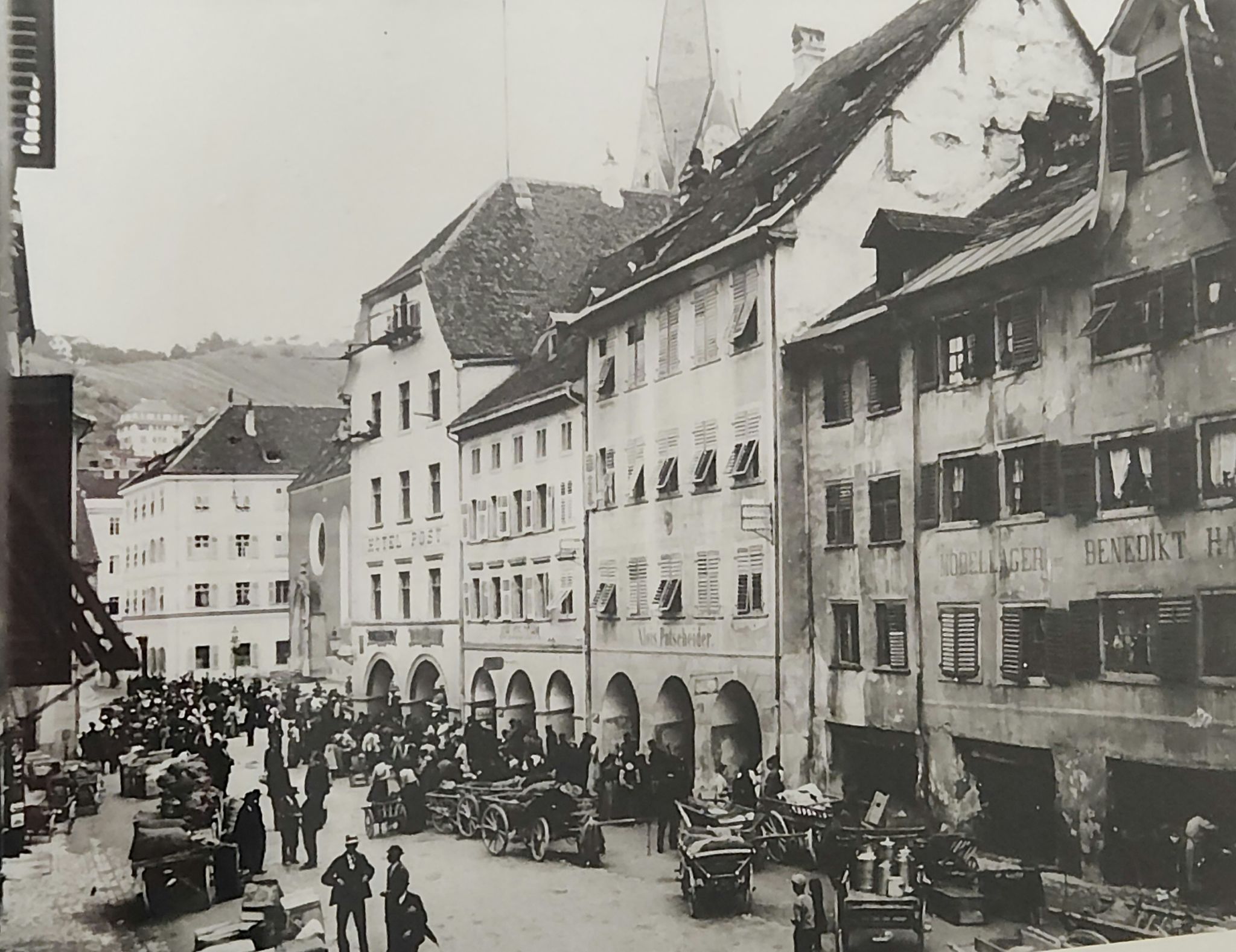 Die Feldkircher Neustadt im Jahre 1910, 15 Jahre vor der Eröffnung des Betriebs.