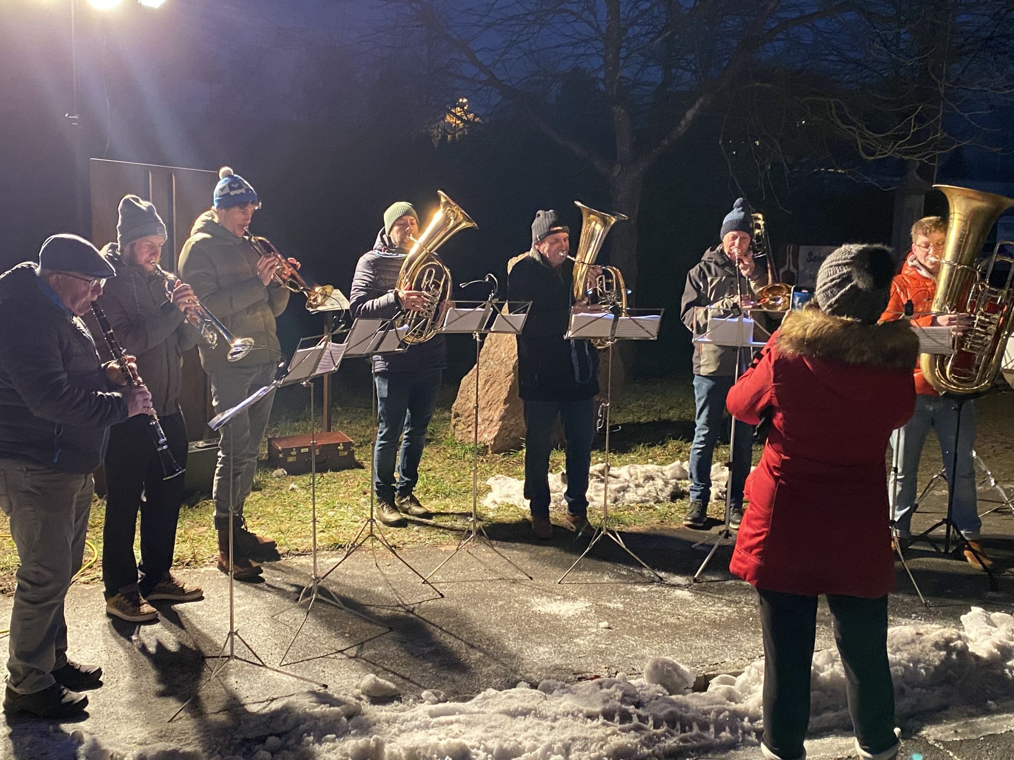 Bürgermusik Rankweil sorgt für die vorweihnachtlichen Klänge. 