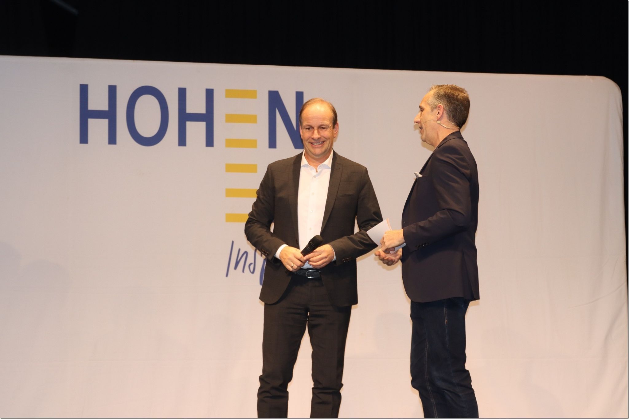 Dieter Egger und Moderator Martin Dreher im Talk.