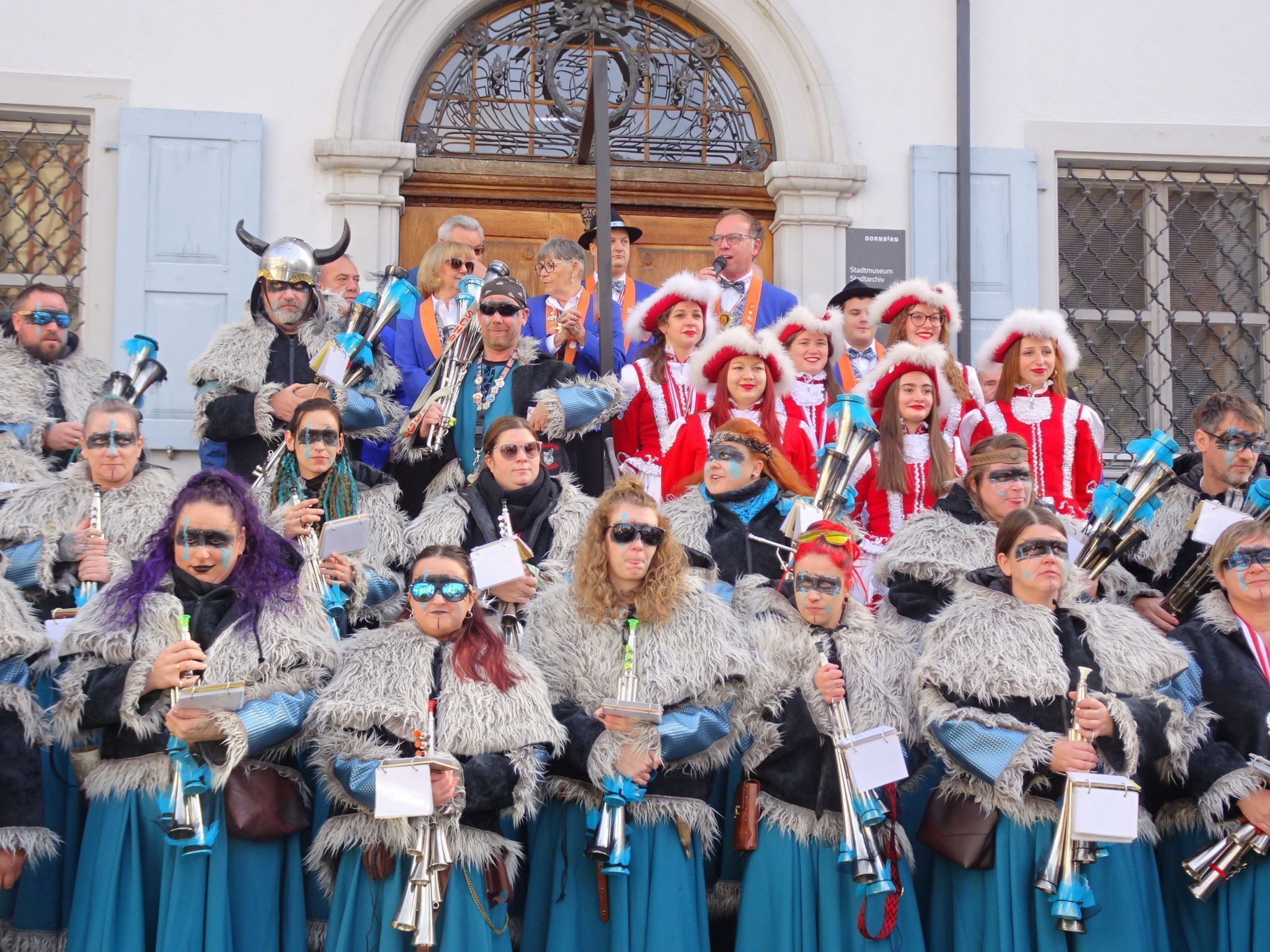 Pünktlich um 11.11 Uhr wurde der Fasching in Dornbirn traditionell von der Dornbirner Fasnatzunft eröffnet. 