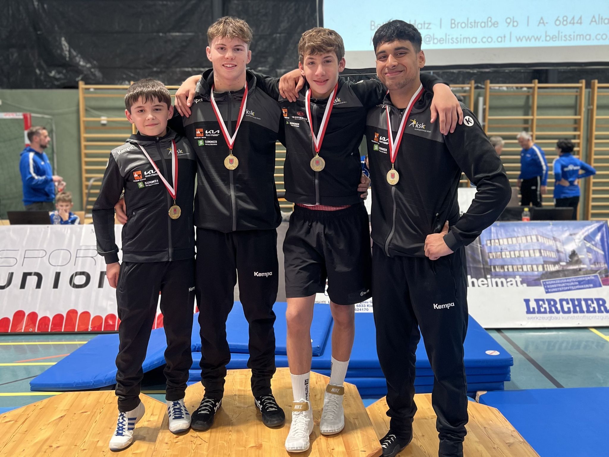 Die vier Goldenen vom KSK Klaus.