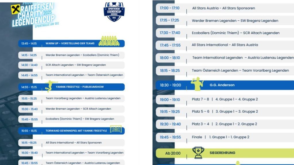 Auflauf der Altstars für den wohltätigen Zweck