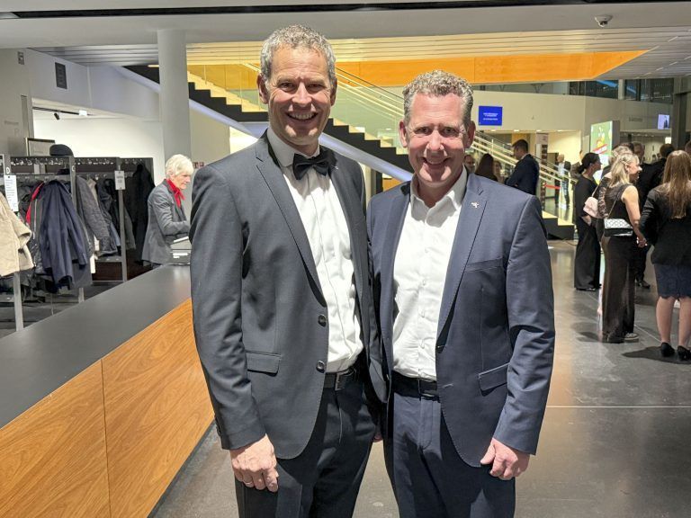 Markus Comploj und Bernhard Heinzle waren bestens gelaunt