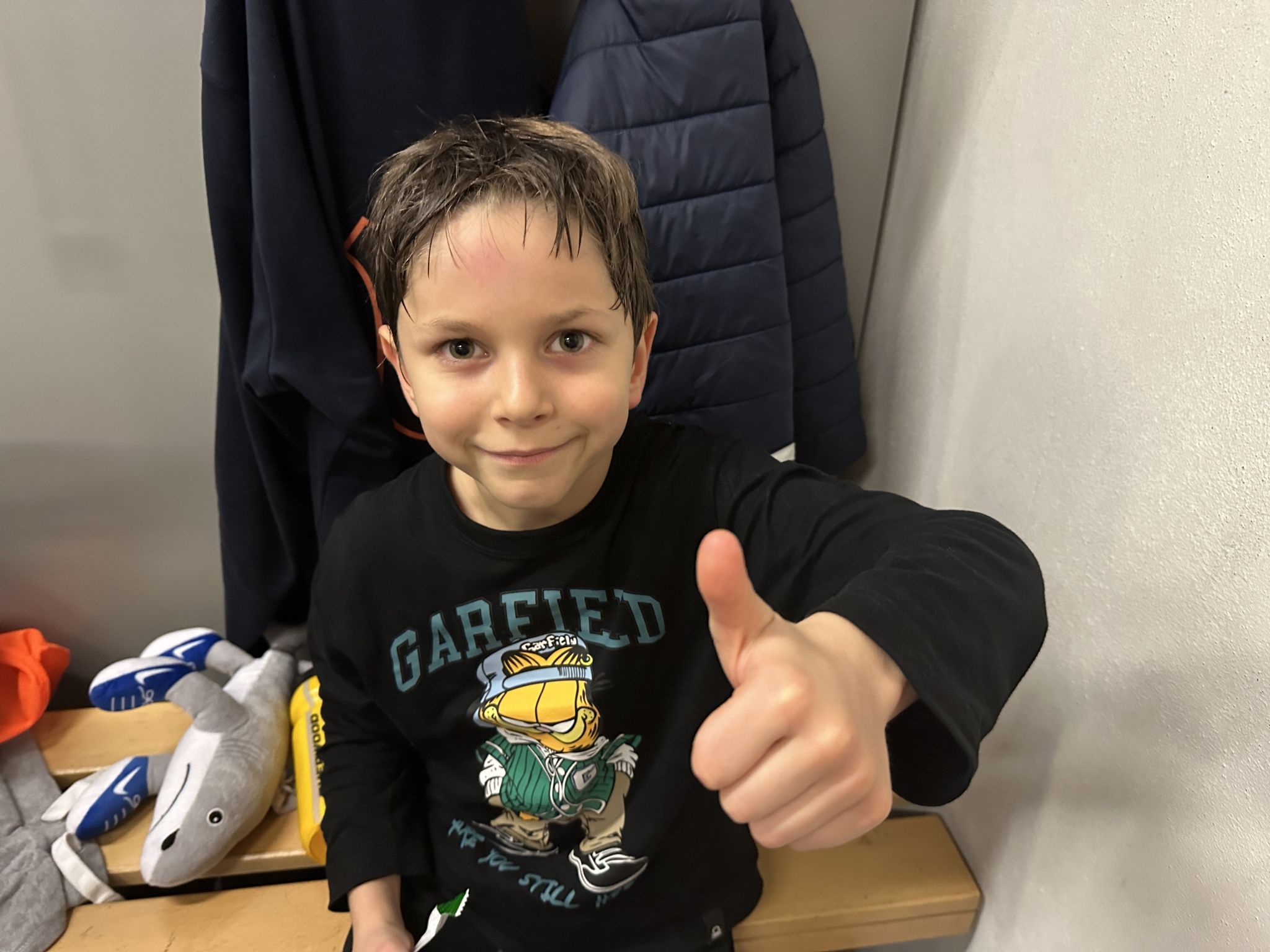 3) Julius, 7 Jahre: Mir gefallen am besten die Spiele, die wir am Anfang des Trainings machen. Da geht es vor allem um das Gleichgewicht und die Schnelligkeit auf den Rollschuhen.