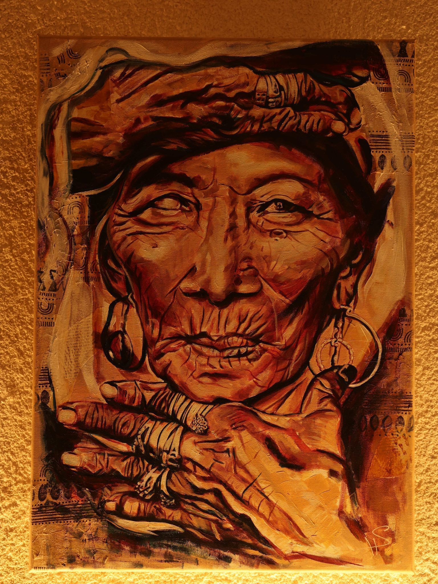 Die Servietten-Deckschichten geben den Arbeiten eine besodnere Note.