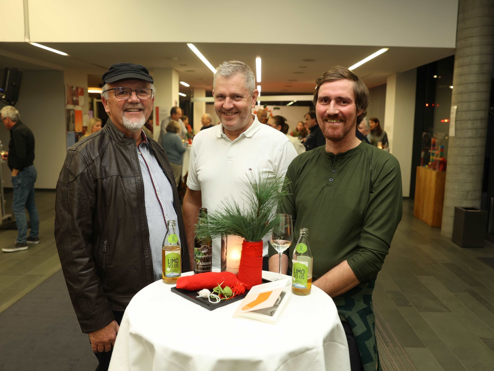 Strumpfhosenmacher Ingo Mangold, Andreas Röhrich und Andreas Mangold.