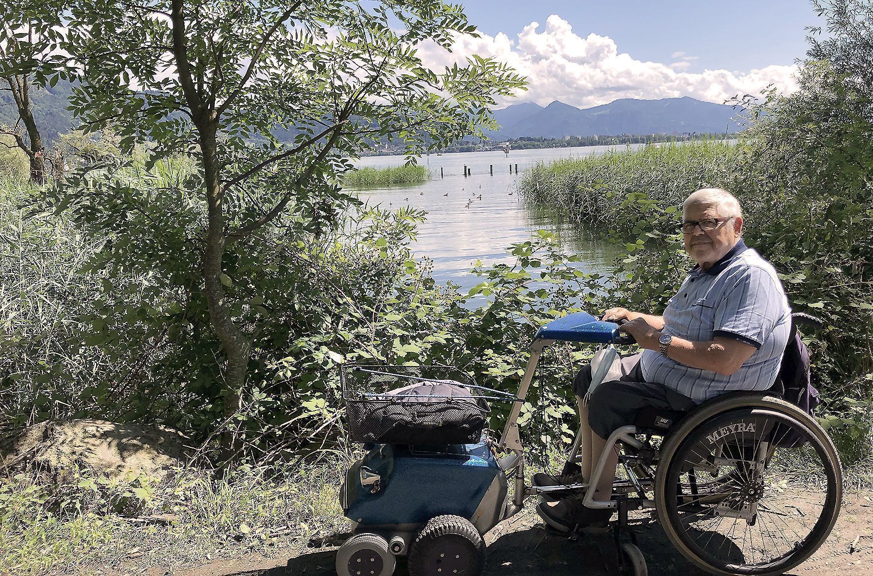 Heinz Merz mochte ausgedehnte Ausflüge zum sommerlichen See.