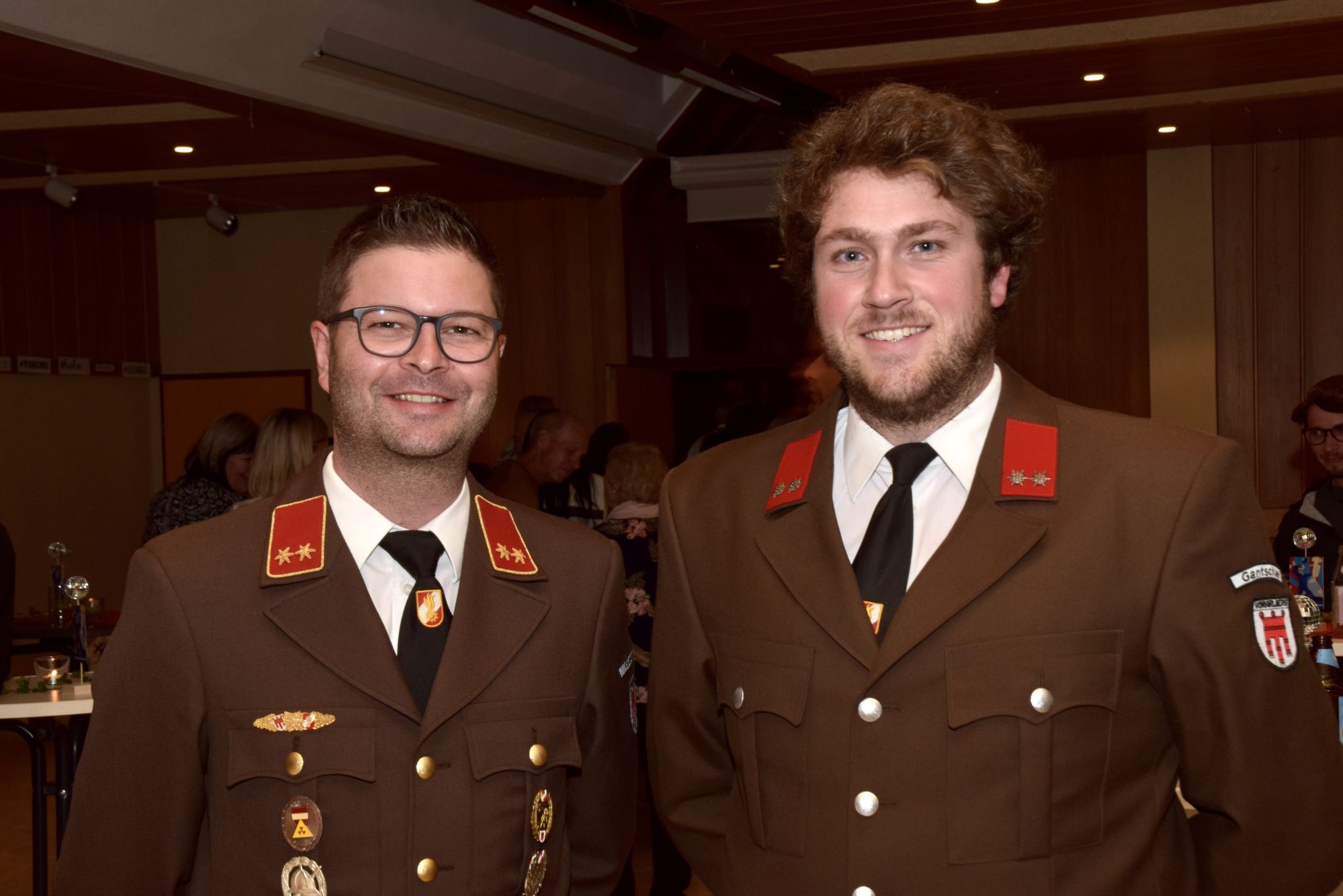 Martin Both und Manuel Tschugmell von der Feuerwehr Gantschier.