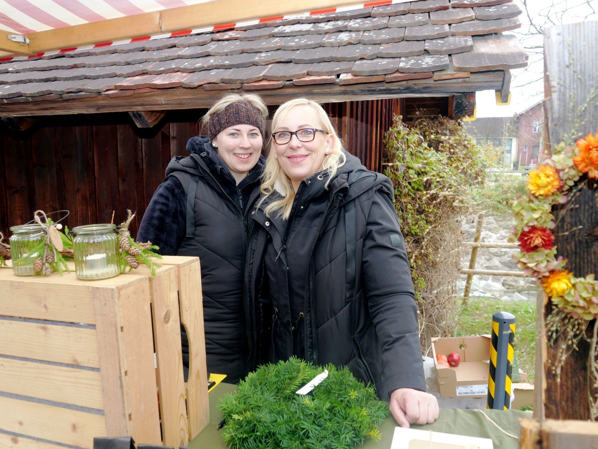 Bei Teresa und Luzia gab es schon Kränze für den Advent.