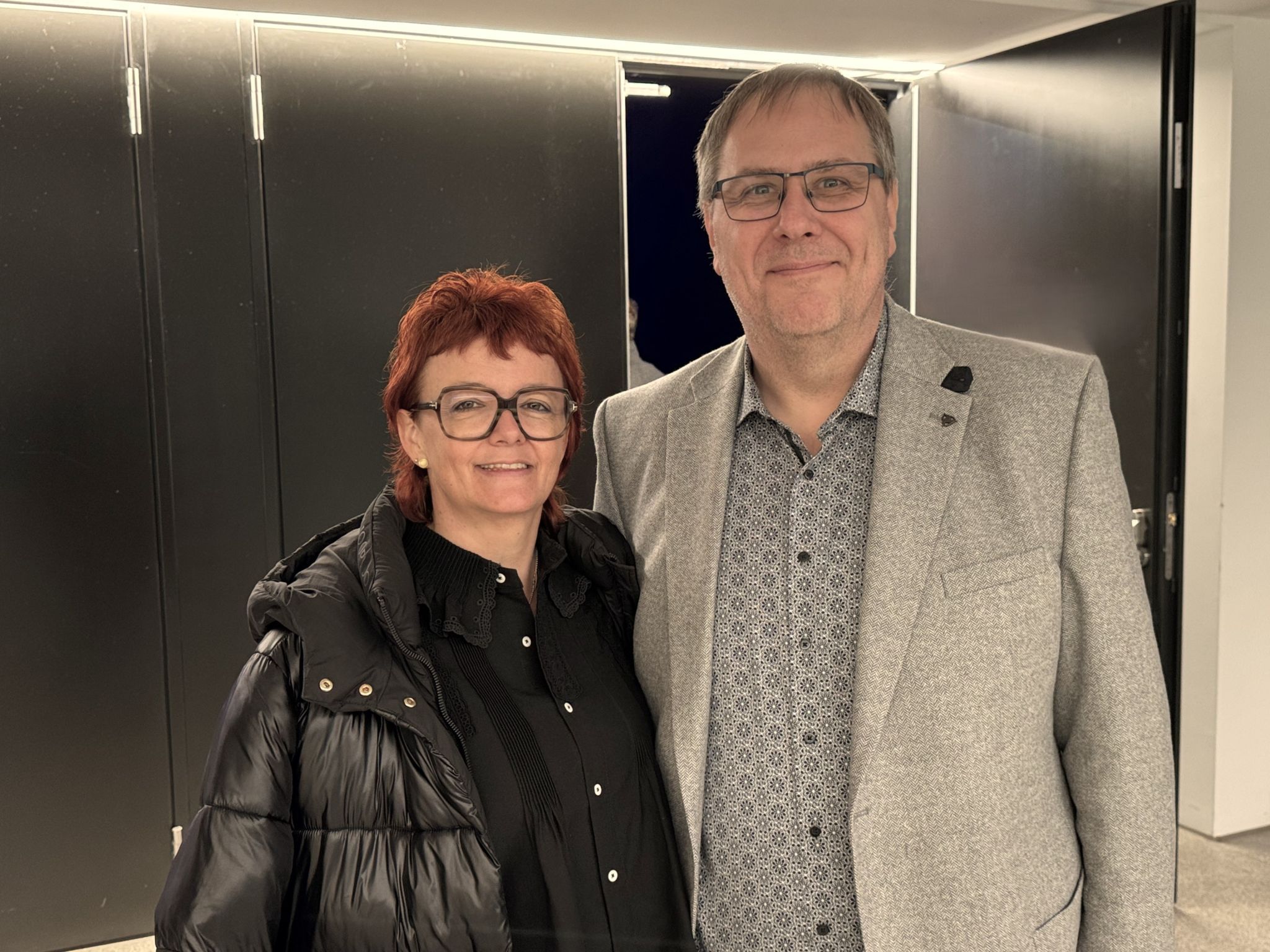 Collini CEO Günther Reis mit Caroline.
